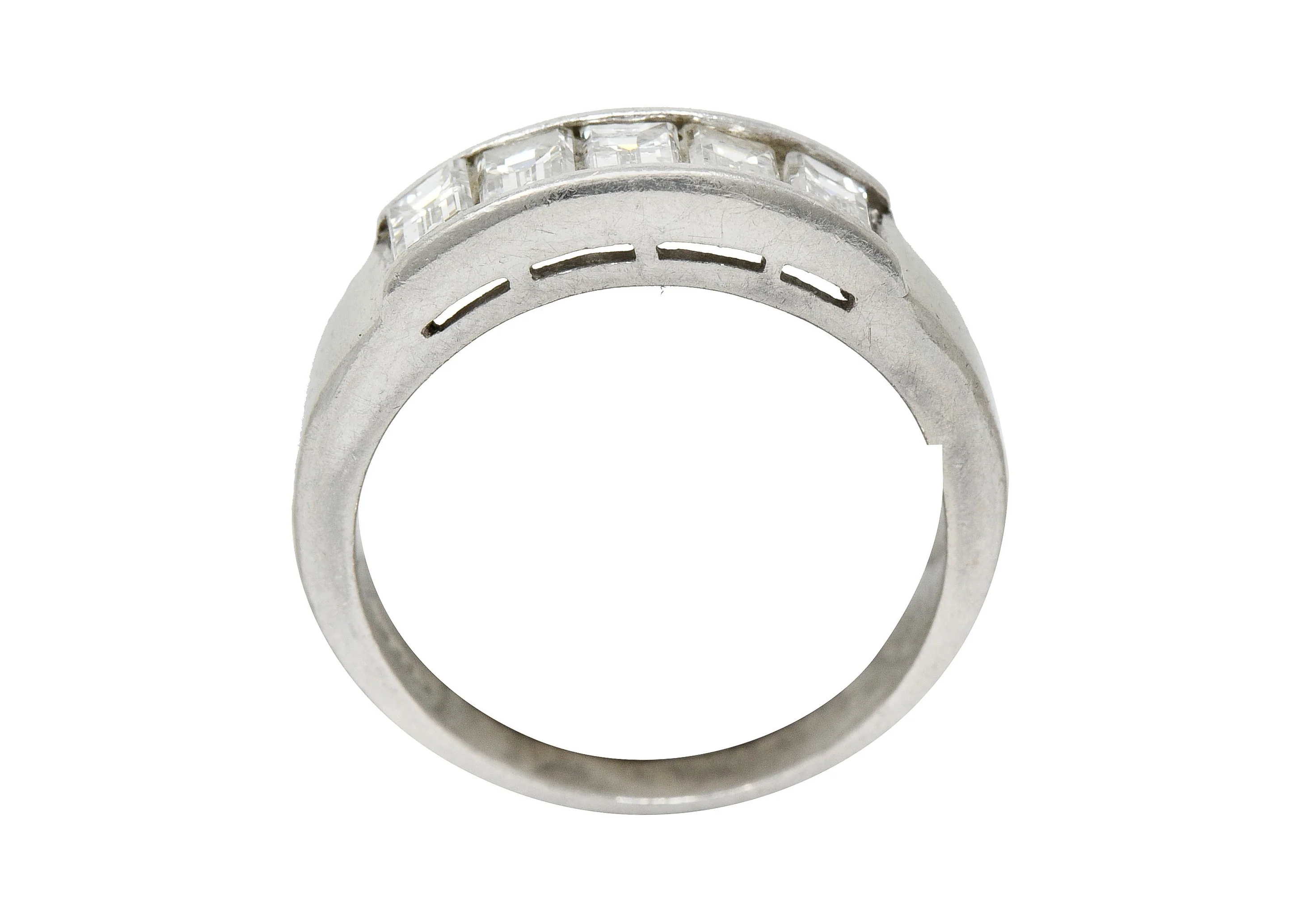 1.00 CTW Diamond Platinum Channel Band Ring - Image 9