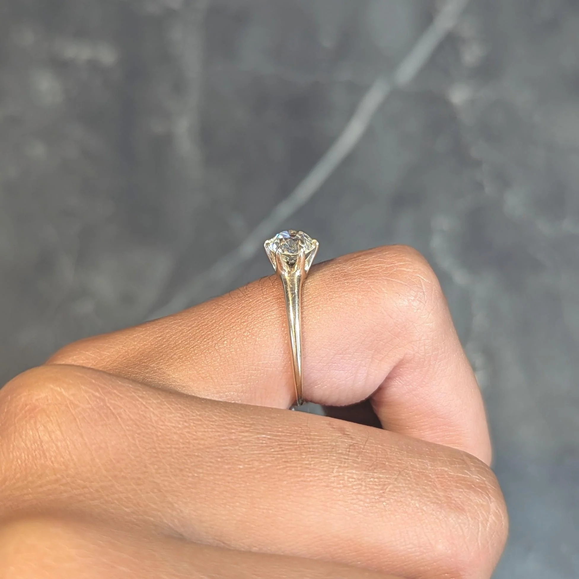 1.00 CTW Old European Cut Antique Diamond 14 Karat Yellow Gold Solitaire Engagement Ring - Image 16