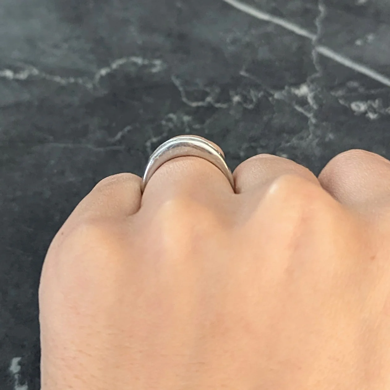 1.01 CTW Square Step Cut Diamond Platinum Channel Band Unisex Ring - Image 11