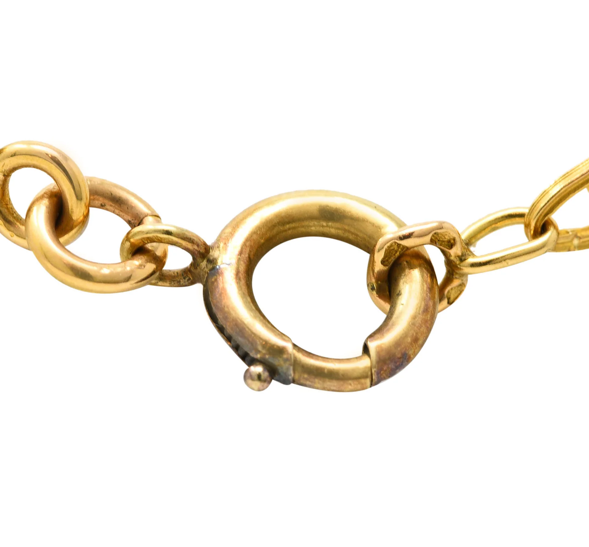 1800's Victorian French 18 Karat Yellow Gold 29 Inch Long Filigree Antique Chain Necklace - Image 7