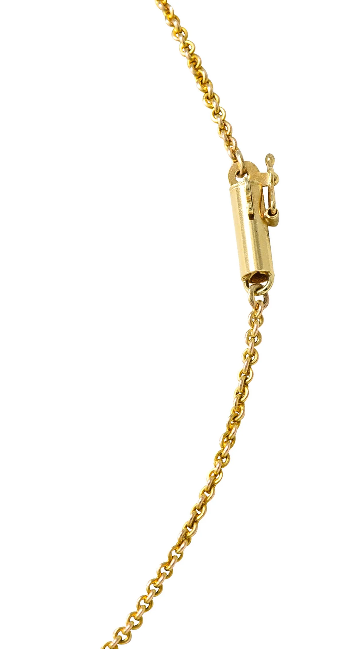 1870's Egyptian Revival Enamel Rose Cut Diamond 18 Karat Gold Goddess Victorian Swag Necklace - Image 6