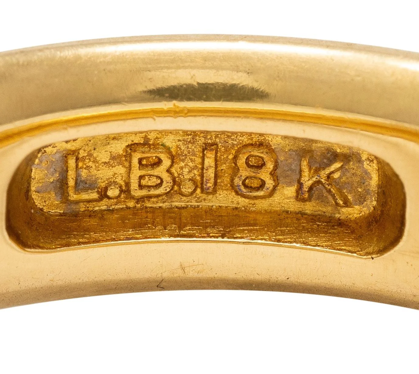 1873 18 Karat Yellow Gold Vintage Wide Wedding Band Ring - Image 4