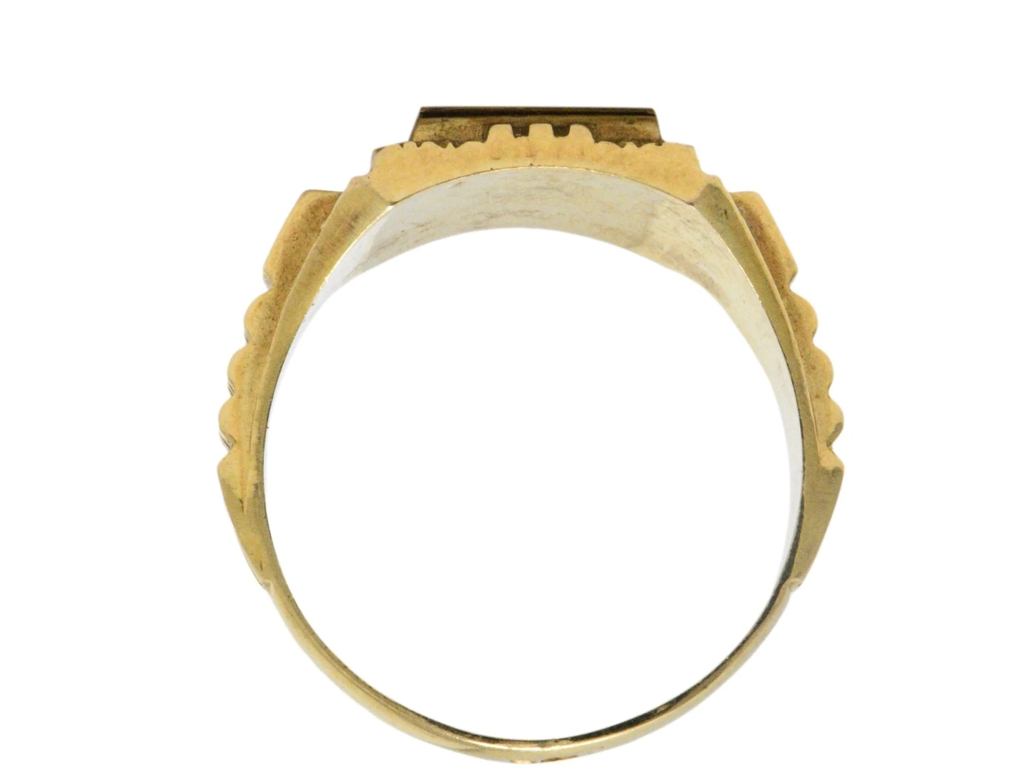 19 Karat Yellow Gold Portrait Frame Unisex / Men's Ring Mid - 19th Century - Image 5