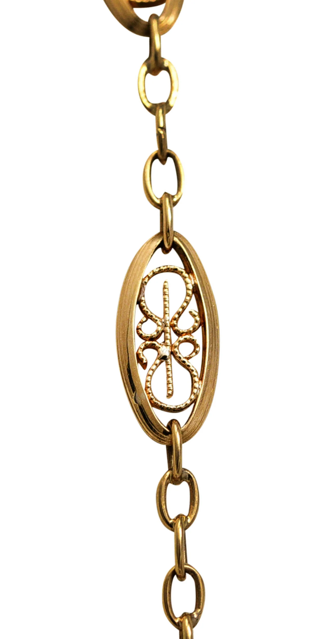 1900 French Victorian 18 Karat Gold 36 Inch Long Chain Necklace - Image 8