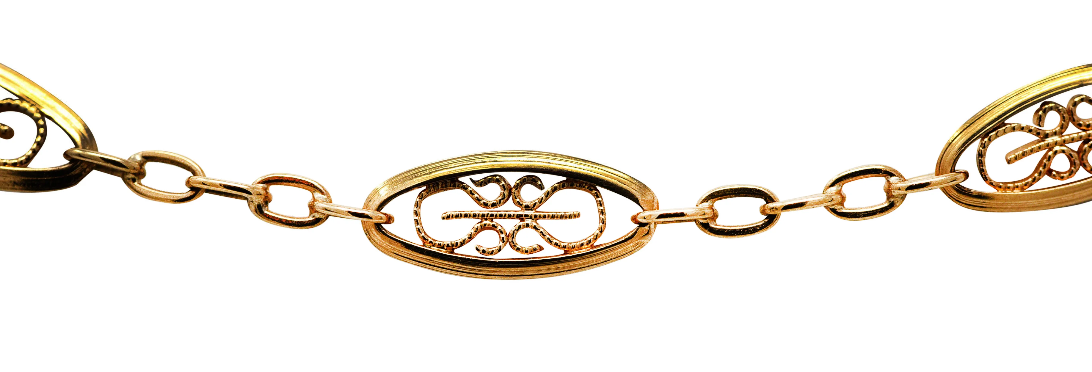 1900 French Victorian 18 Karat Gold 36 Inch Long Chain Necklace - Image 9