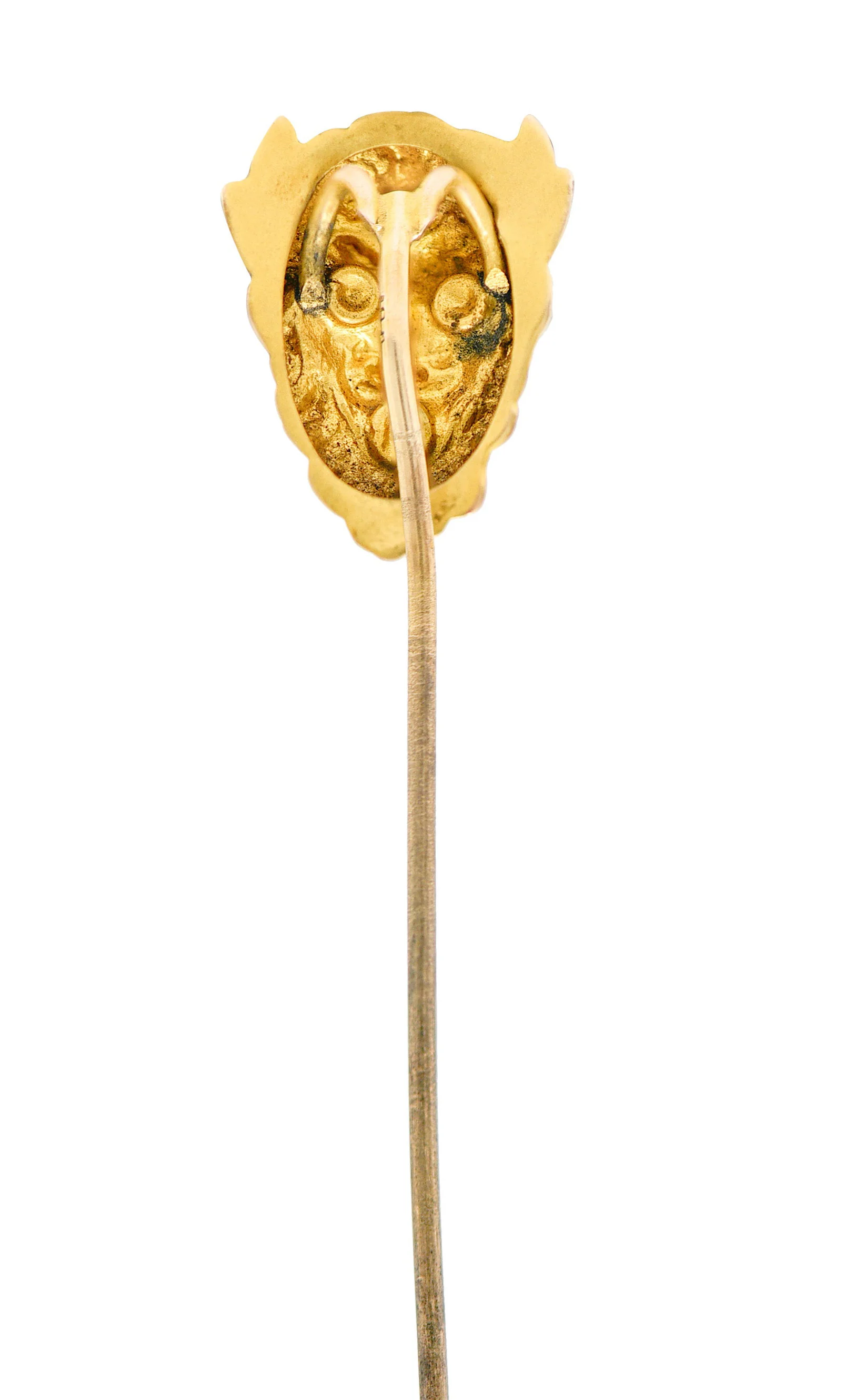 1905 Art Nouveau 14 Karat Gold Devilish Pan Stickpin - Image 4