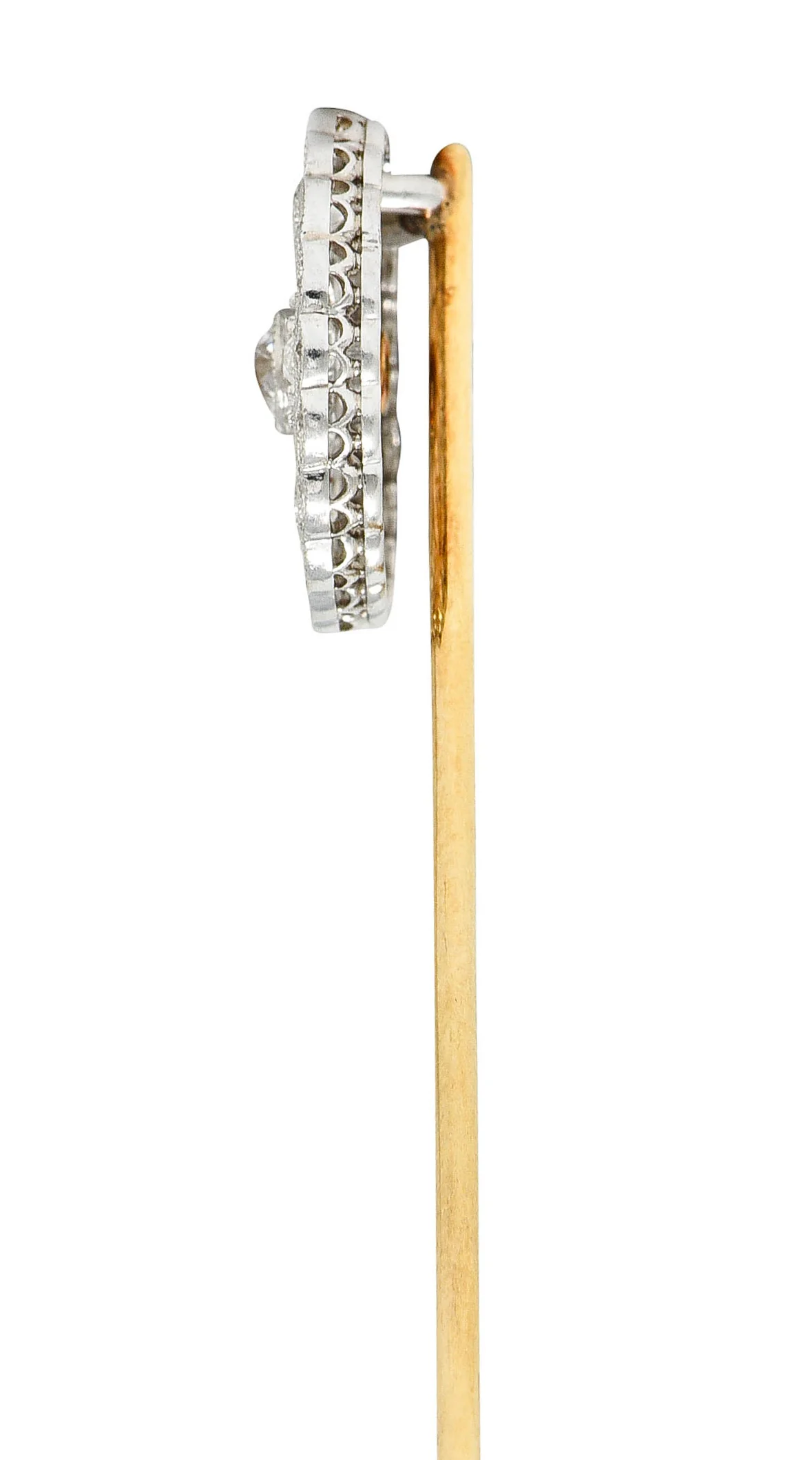 1910 Edwardian 0.27 CTW Diamond Platinum Radiating Starburst Stickpin - Image 3