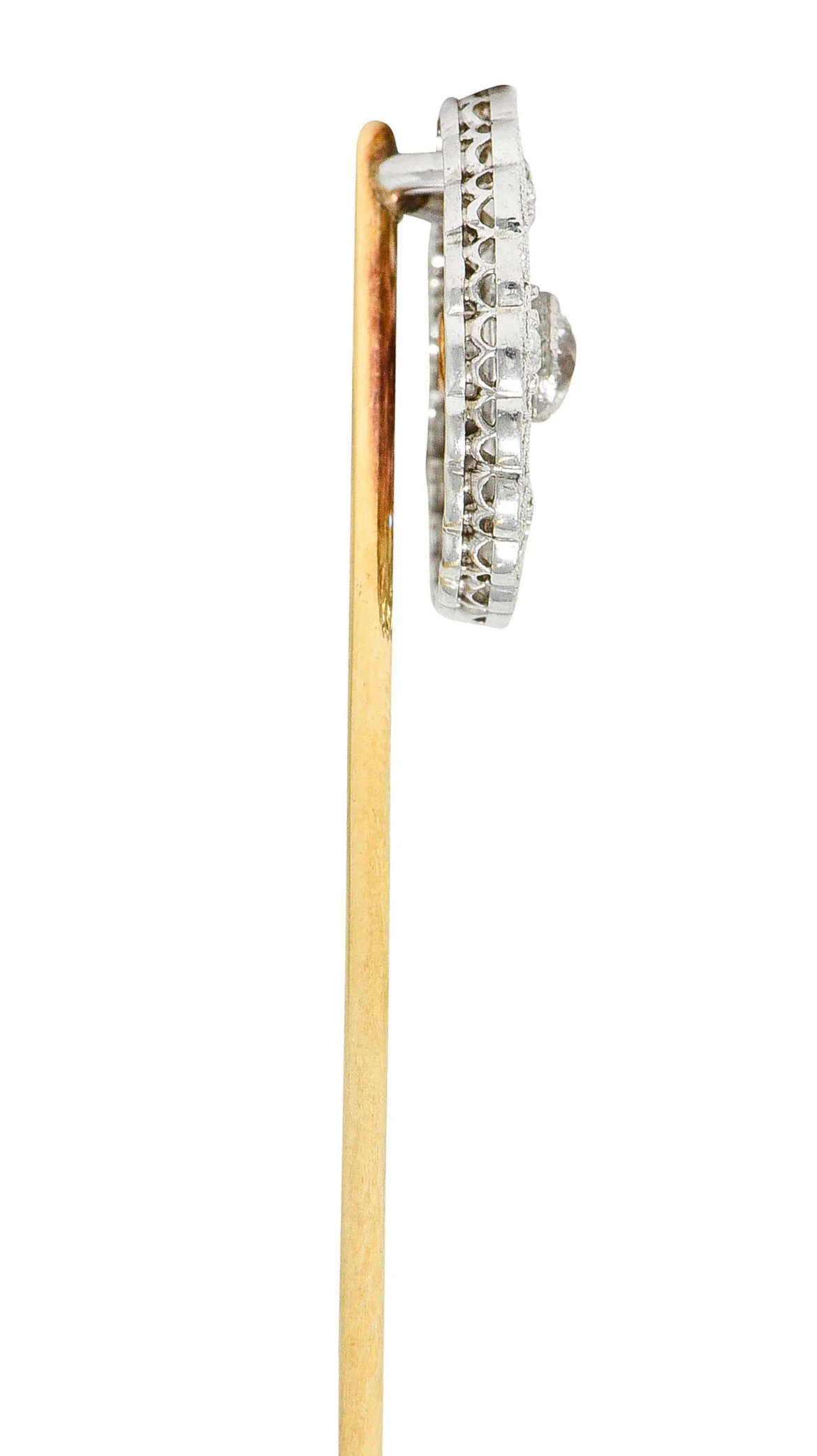 1910 Edwardian 0.27 CTW Diamond Platinum Radiating Starburst Stickpin - Image 5