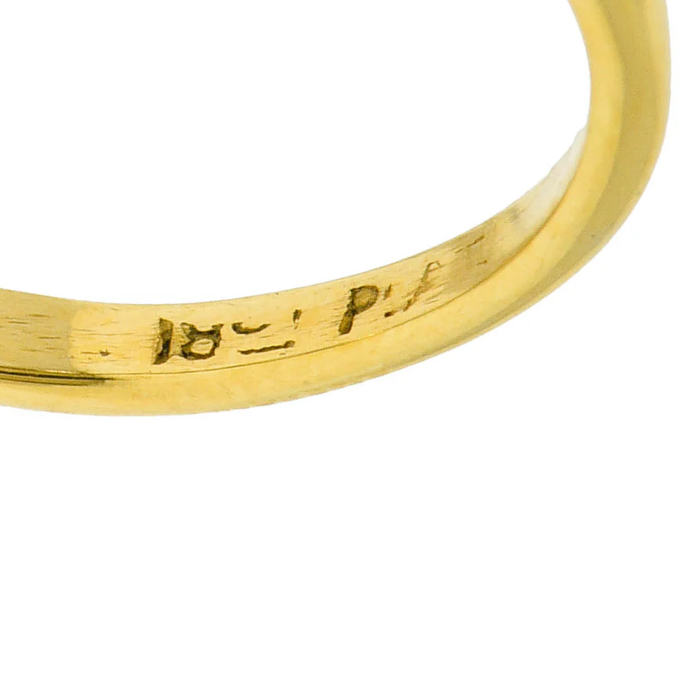 1920's Art Deco 1.00 CTW Diamond Platinum 14 Karat Gold Five Stone Band Ring - Image 8