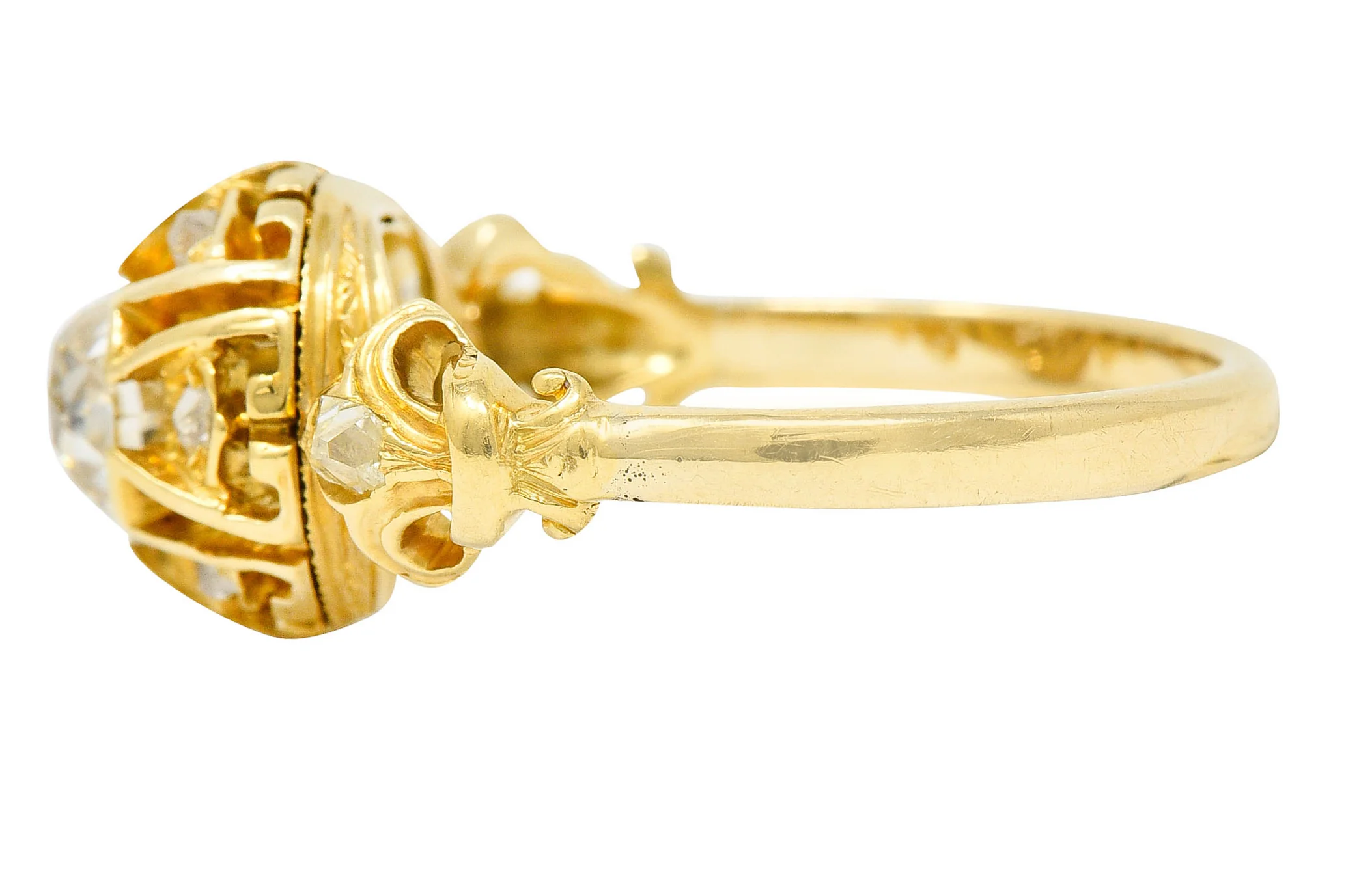 1920's Early Art Deco 1.30 CTW Diamond 14 Karat Gold Engagement Ring - Image 5