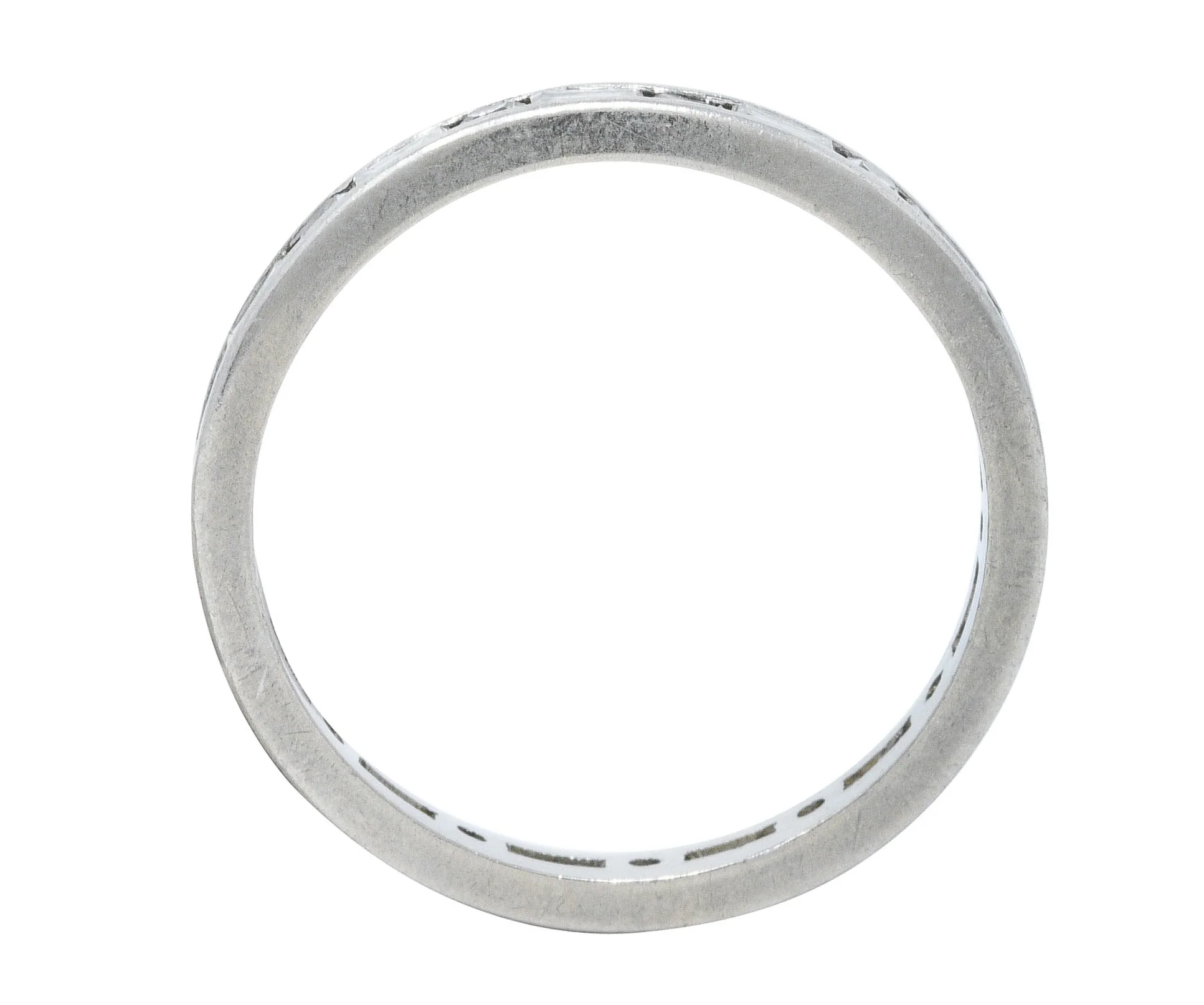 1930's Art Deco 1.00 CTW Diamond Platinum Eternity Band Ring - Image 5