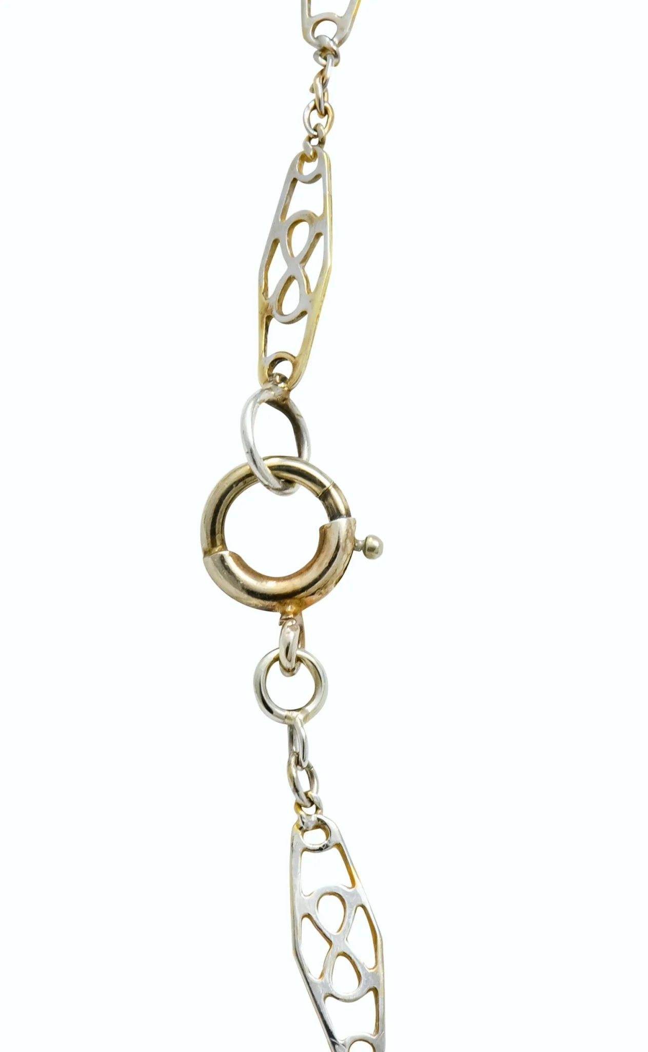 1930's Art Deco 1.20 CTW Diamond Sapphire Emerald Ruby Platinum Tutti Frutti Pendant Necklace - Image 6