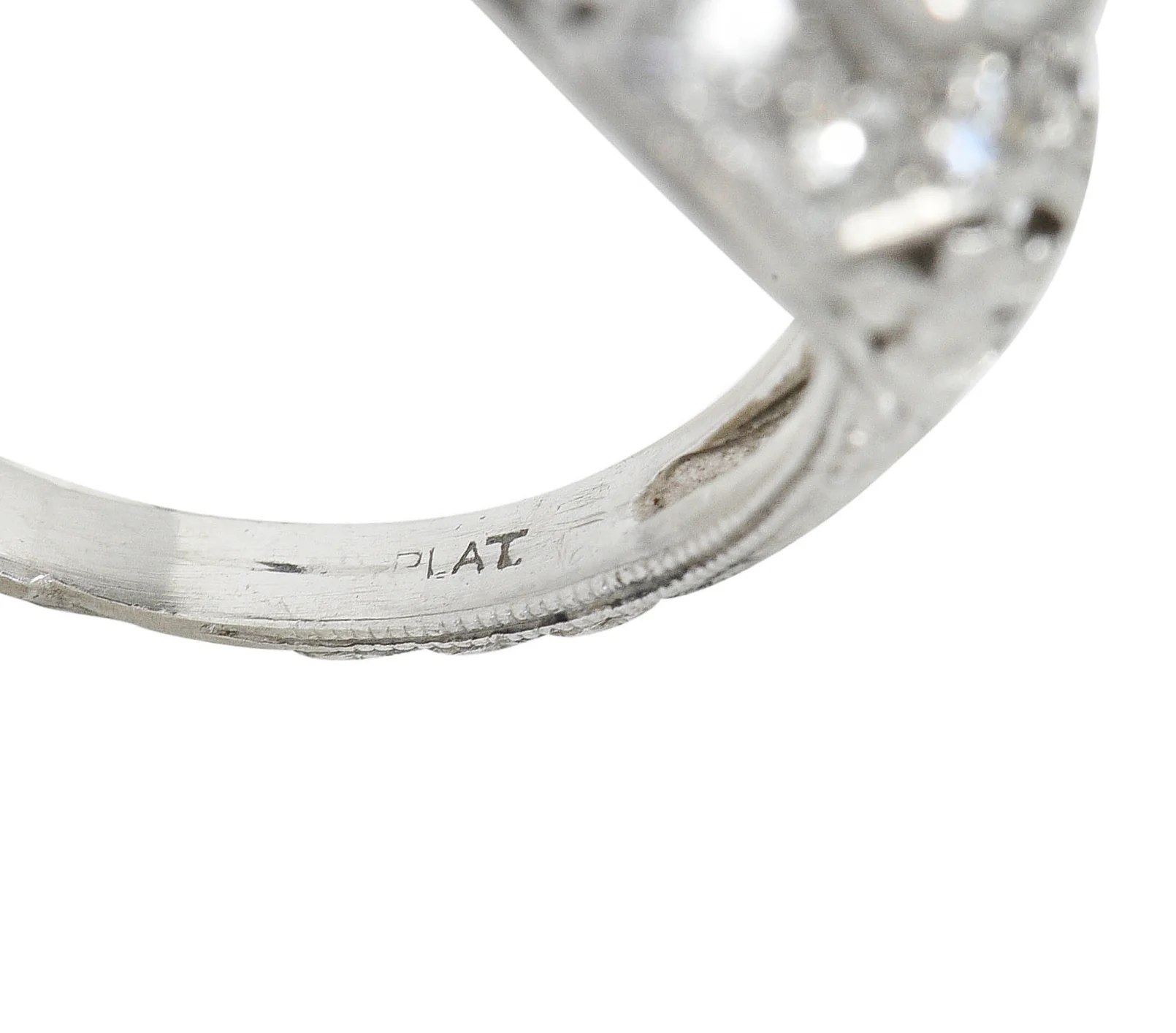 1930's William Kinscherf Co. 0.85 CTW Diamond Platinum Floral Engagement Ring - Image 12