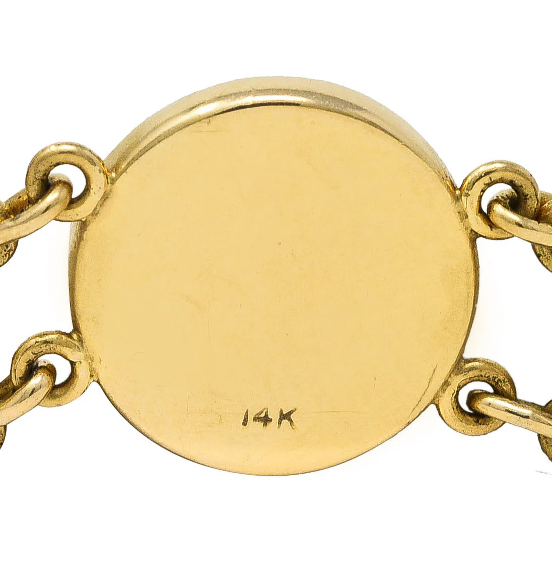 1940’s Essex Crystal Quartz 14 Karat Yellow Gold Bird Themed Antique Link Bracelet - Image 9