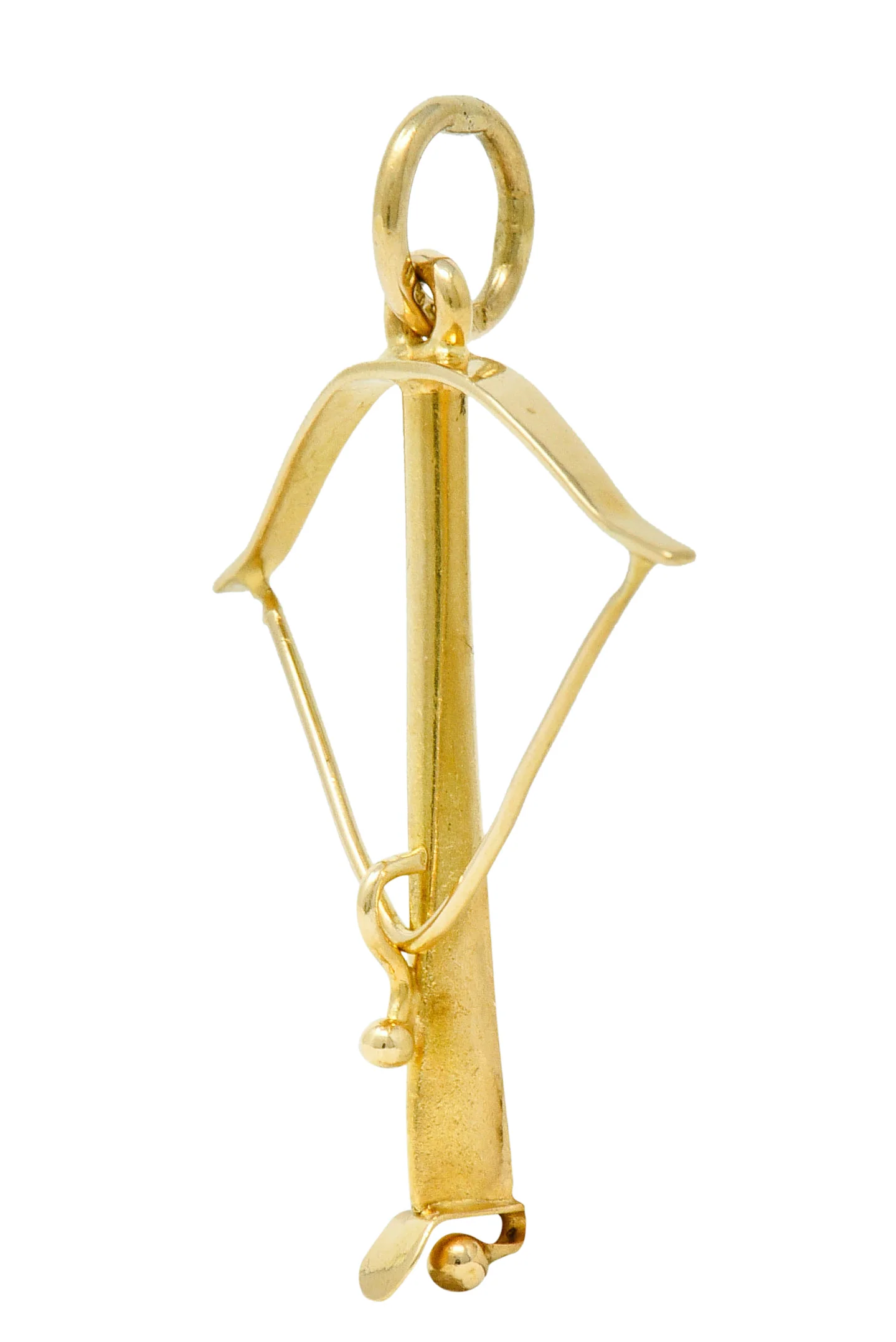 1940’s Vintage 18 Karat Gold Crossbow Charm - Image 4