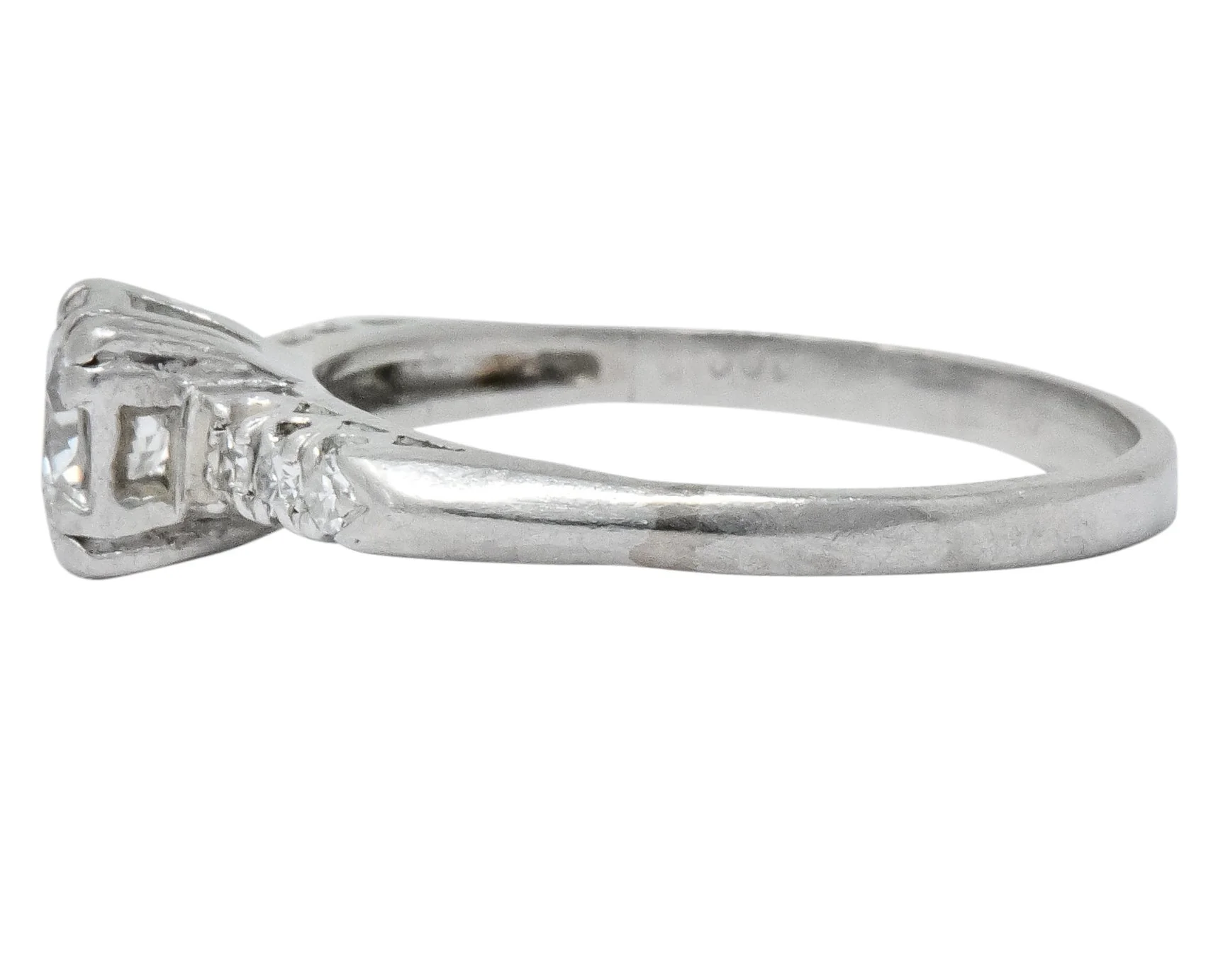 1940's Retro 0.50 CTW Diamond Platinum Engagement Ring - Image 5