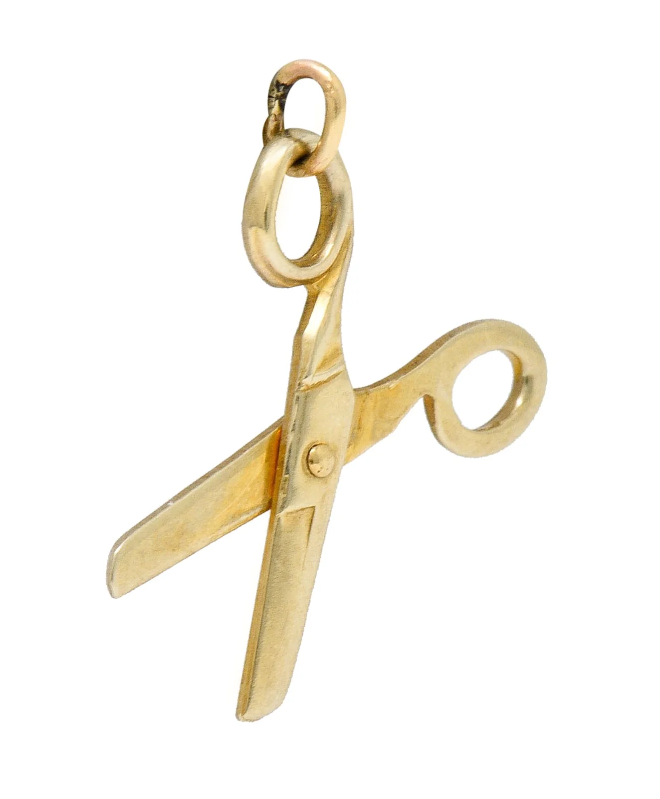 1940's Retro 10 Karat Gold Scissor Charm - Image 6