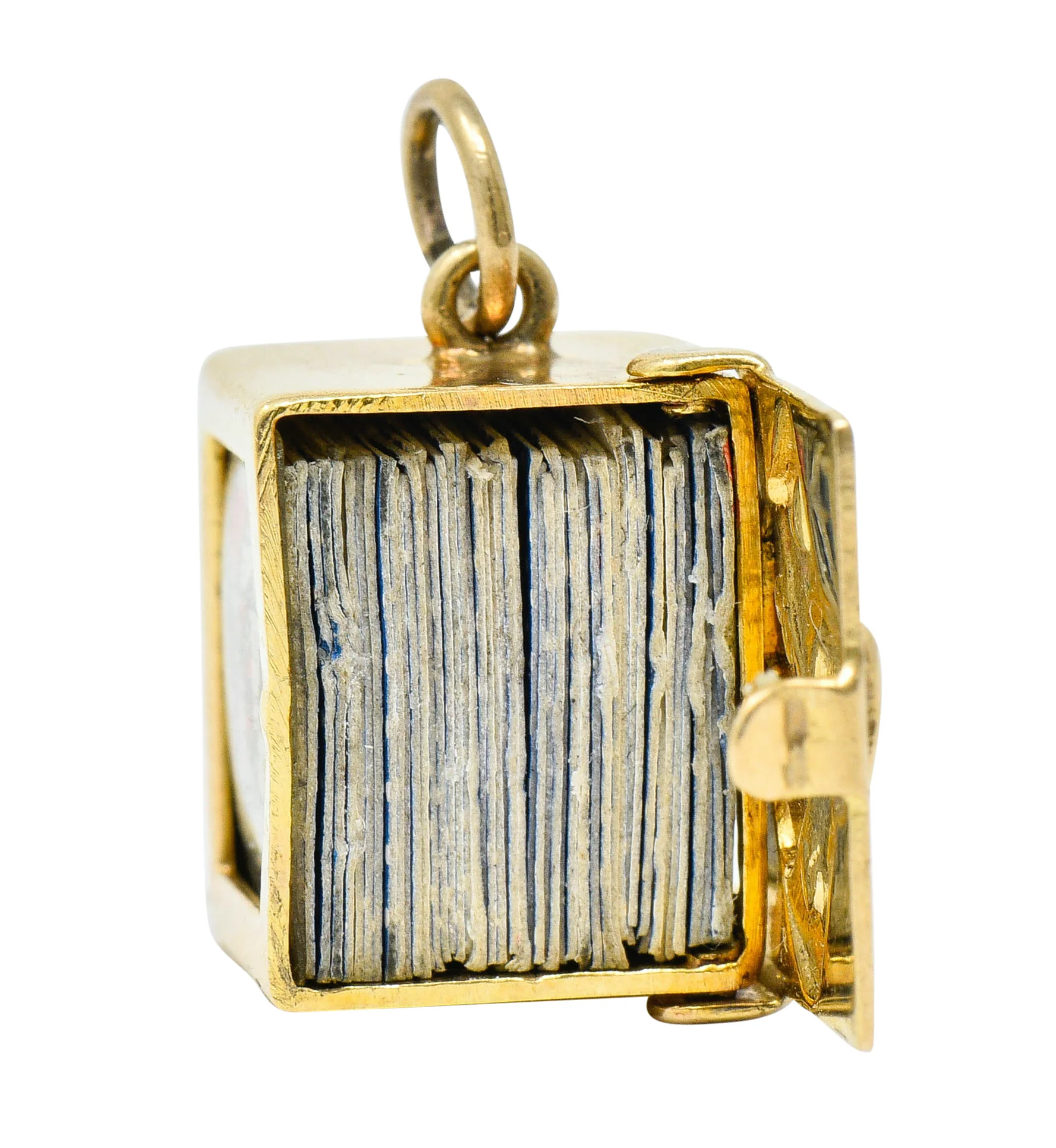 1940's Retro 14 Karat Gold Card Box & Cards Charm - Image 7