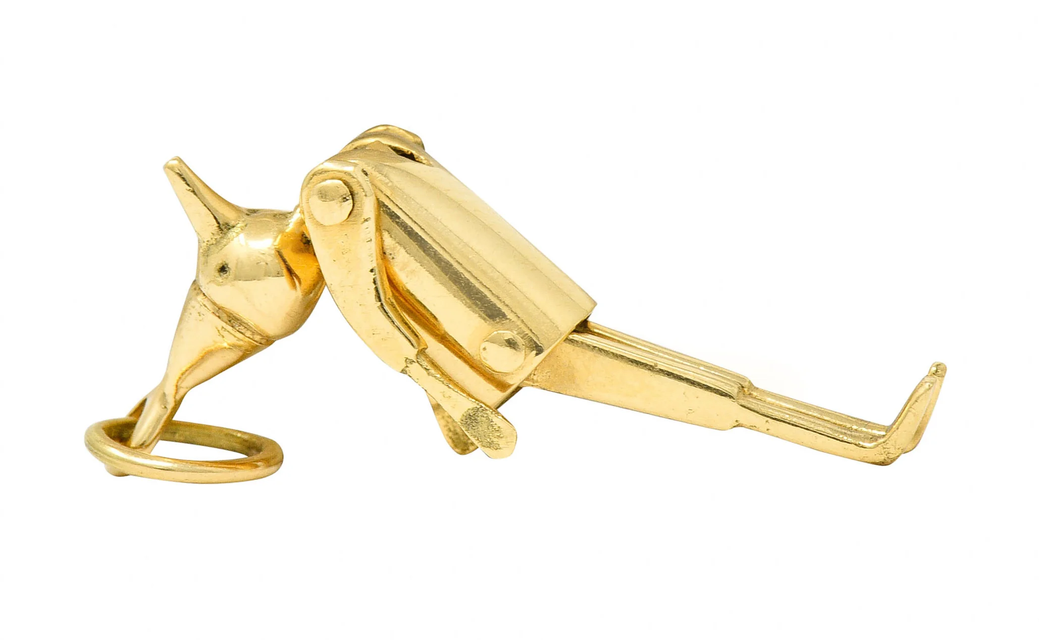 1940's Retro 18 Karat Gold Articulated Pinocchio Charm - Image 3