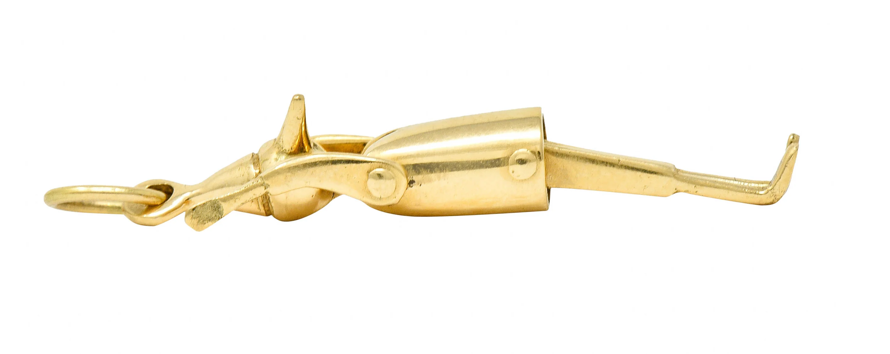 1940's Retro 18 Karat Gold Articulated Pinocchio Charm - Image 9