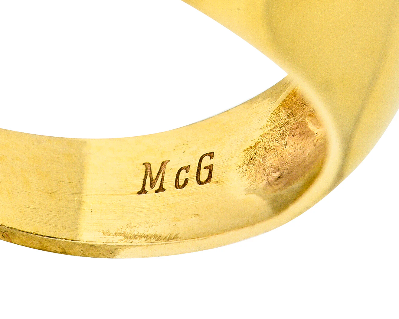 1940's Retro 3.40 CTW Ceylon Sapphire 14 Karat Gold Unisex Signet Ring - Image 6