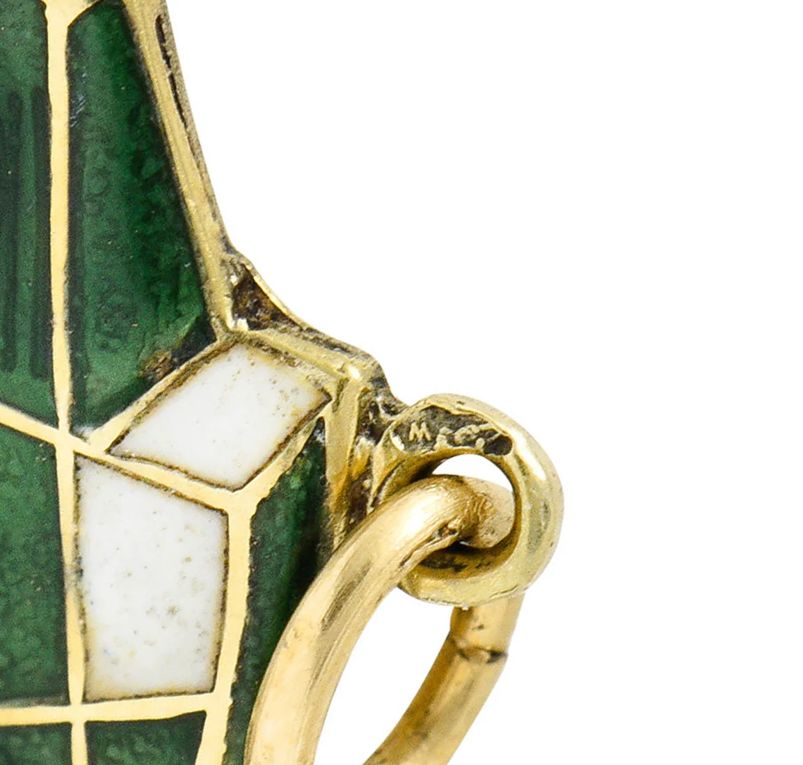 1940's Retro Enamel 14 Karat Gold Car Charm - Image 5