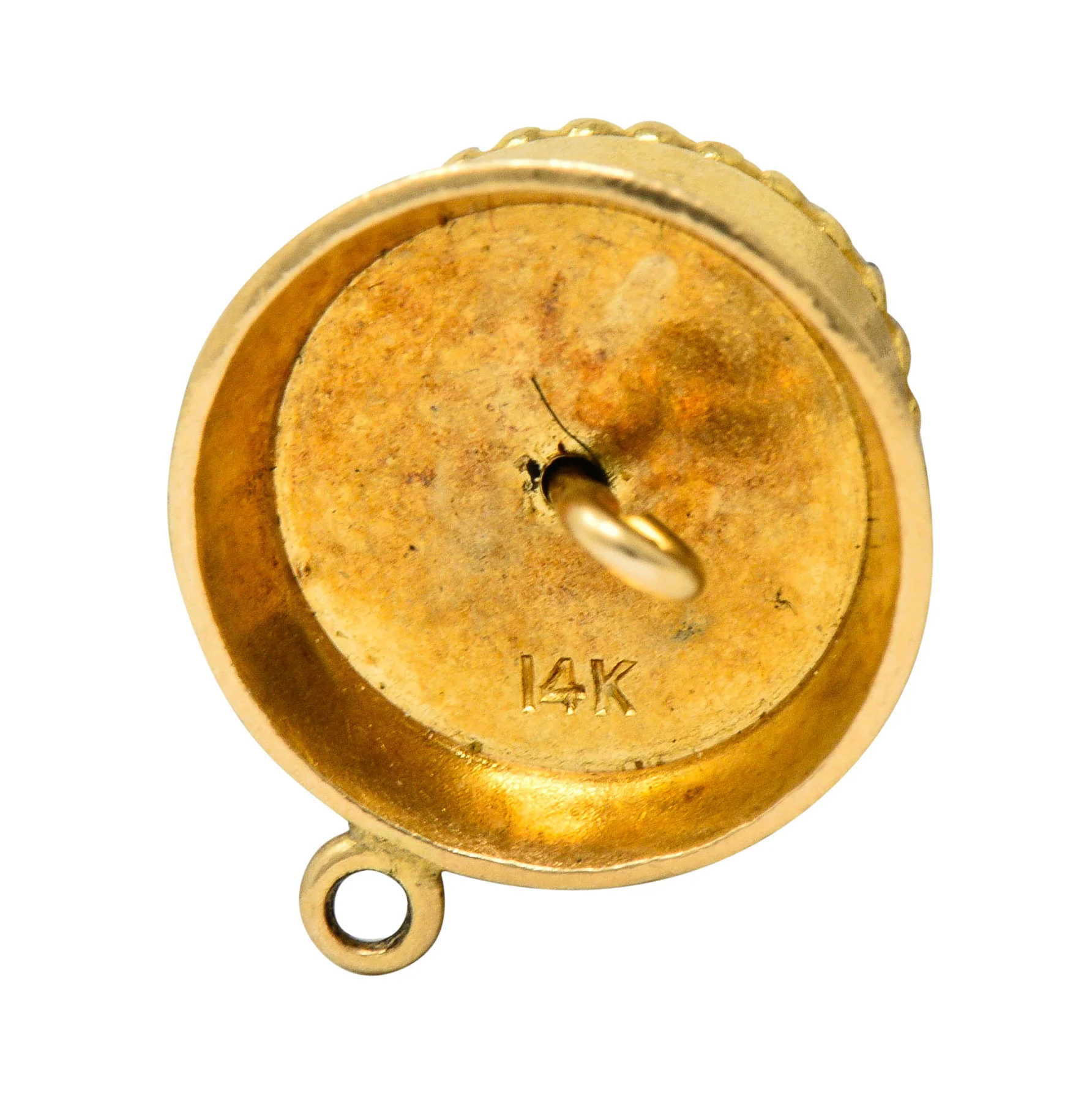 1950's 14 Karat Gold Articulated Candle Birthday Cake Charm - Image 10