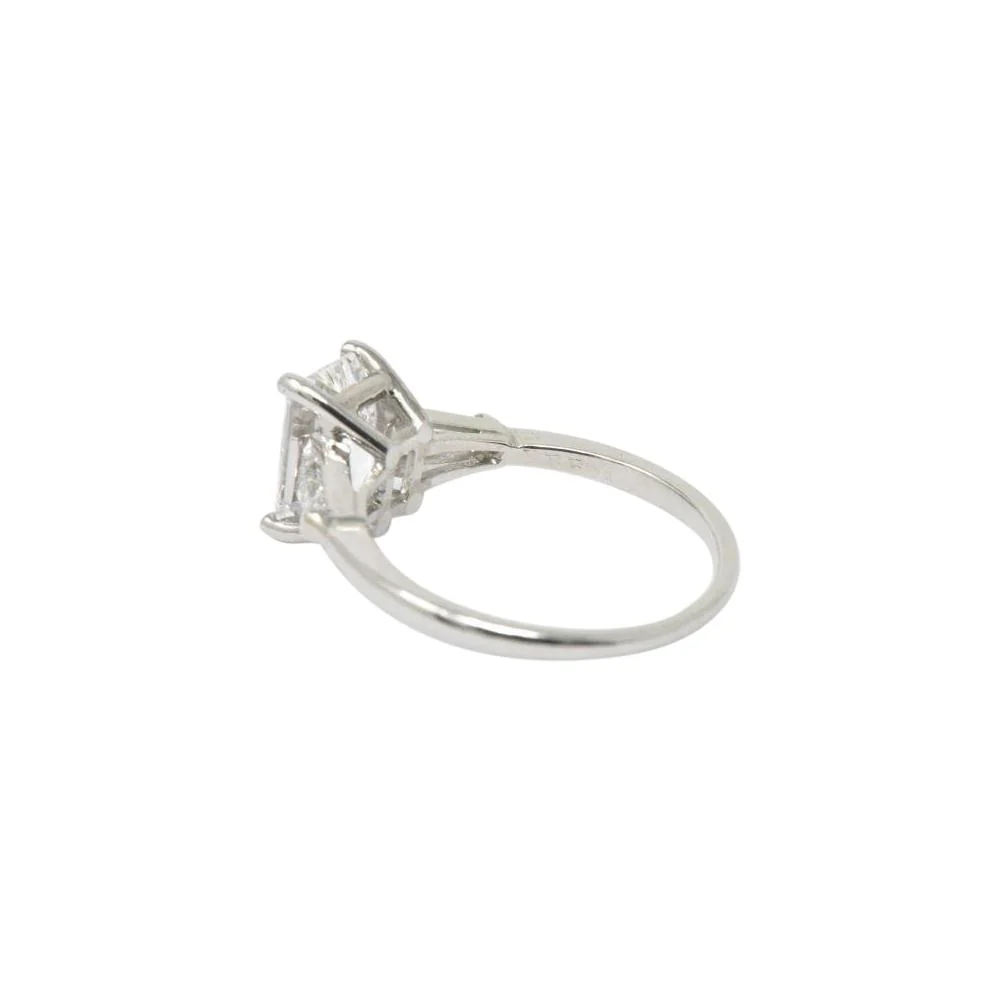1950's Bailey Banks and Biddle 1.93CTW Emerald Cut Diamond & Platinum Engagement Ring GIA - Image 11