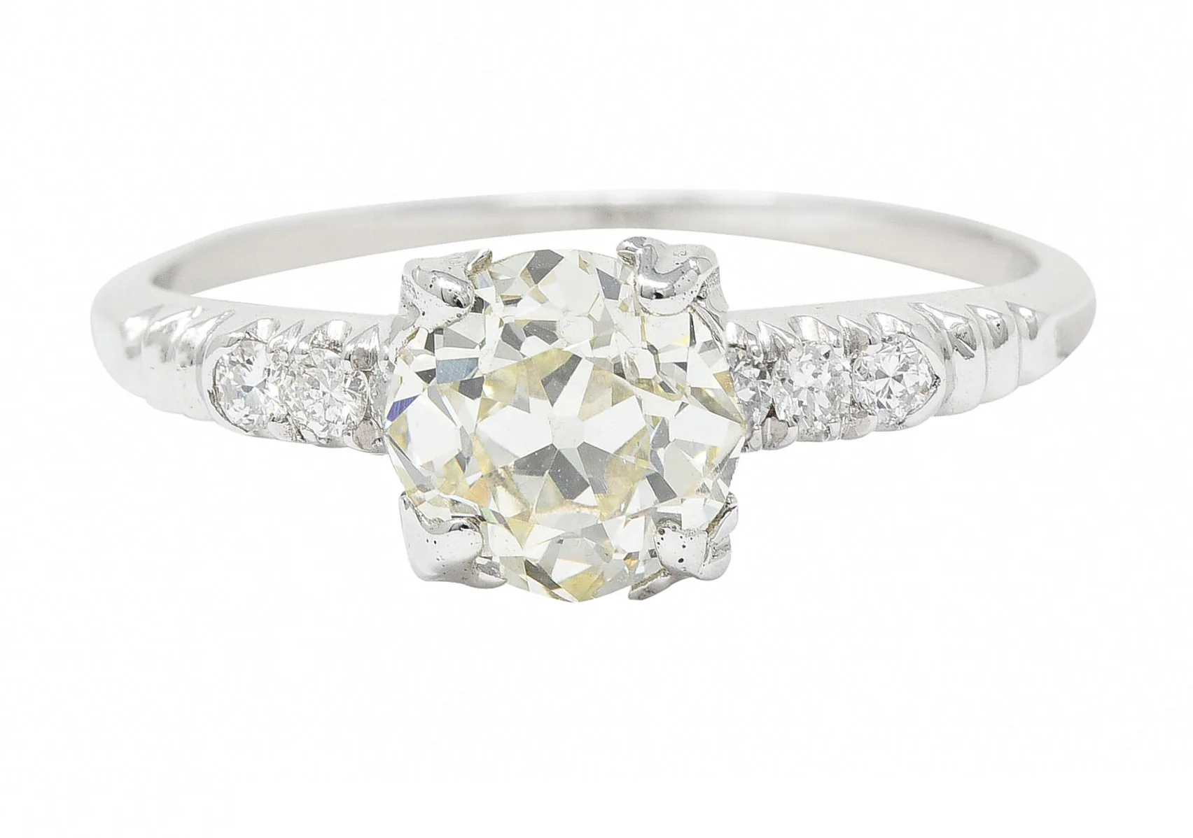 1950's Maurice Tishman 1.28 CTW Diamond Platinum Engagement Ring