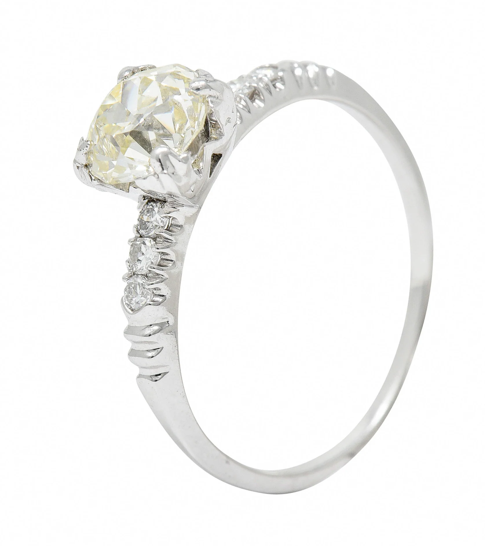 1950's Maurice Tishman 1.28 CTW Diamond Platinum Engagement Ring - Image 11