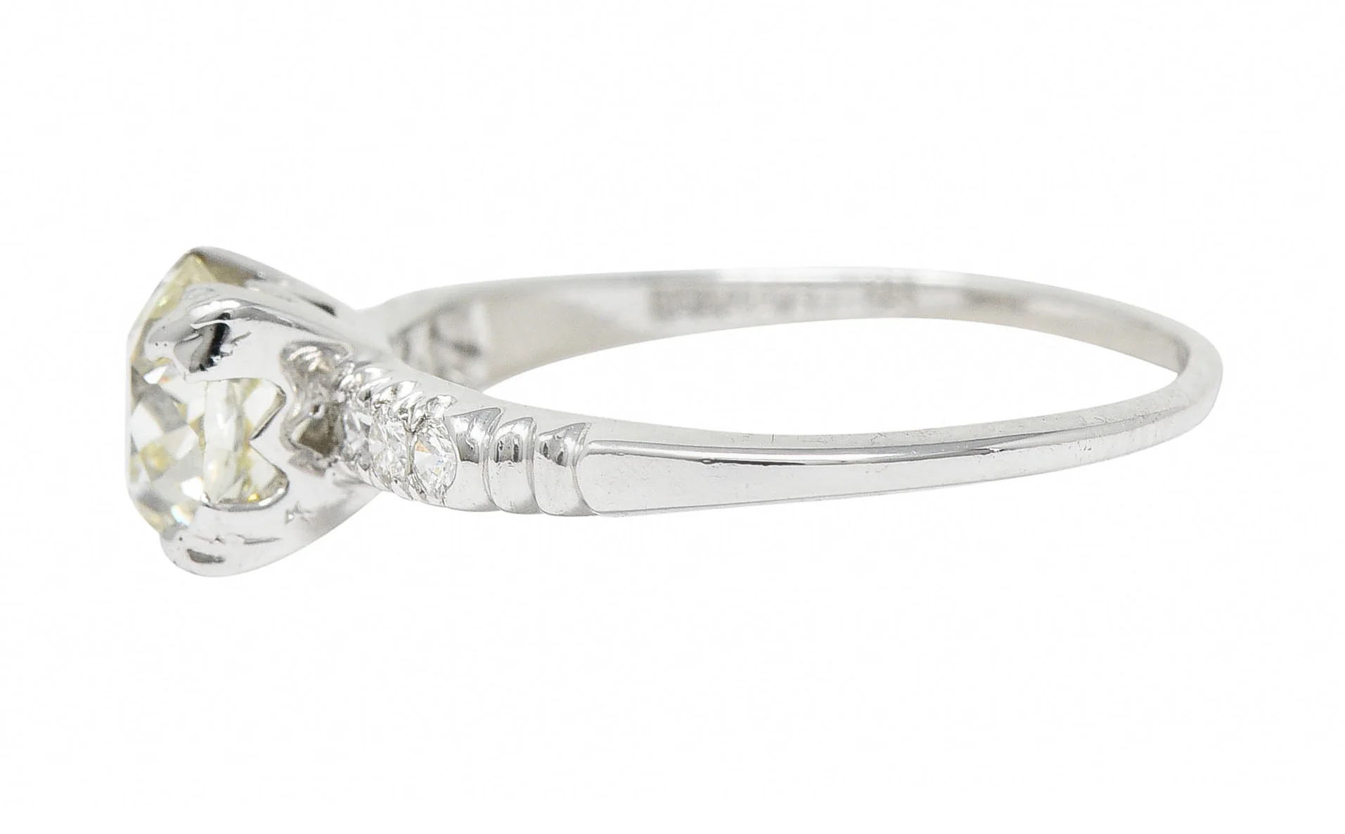 1950's Maurice Tishman 1.28 CTW Diamond Platinum Engagement Ring - Image 6