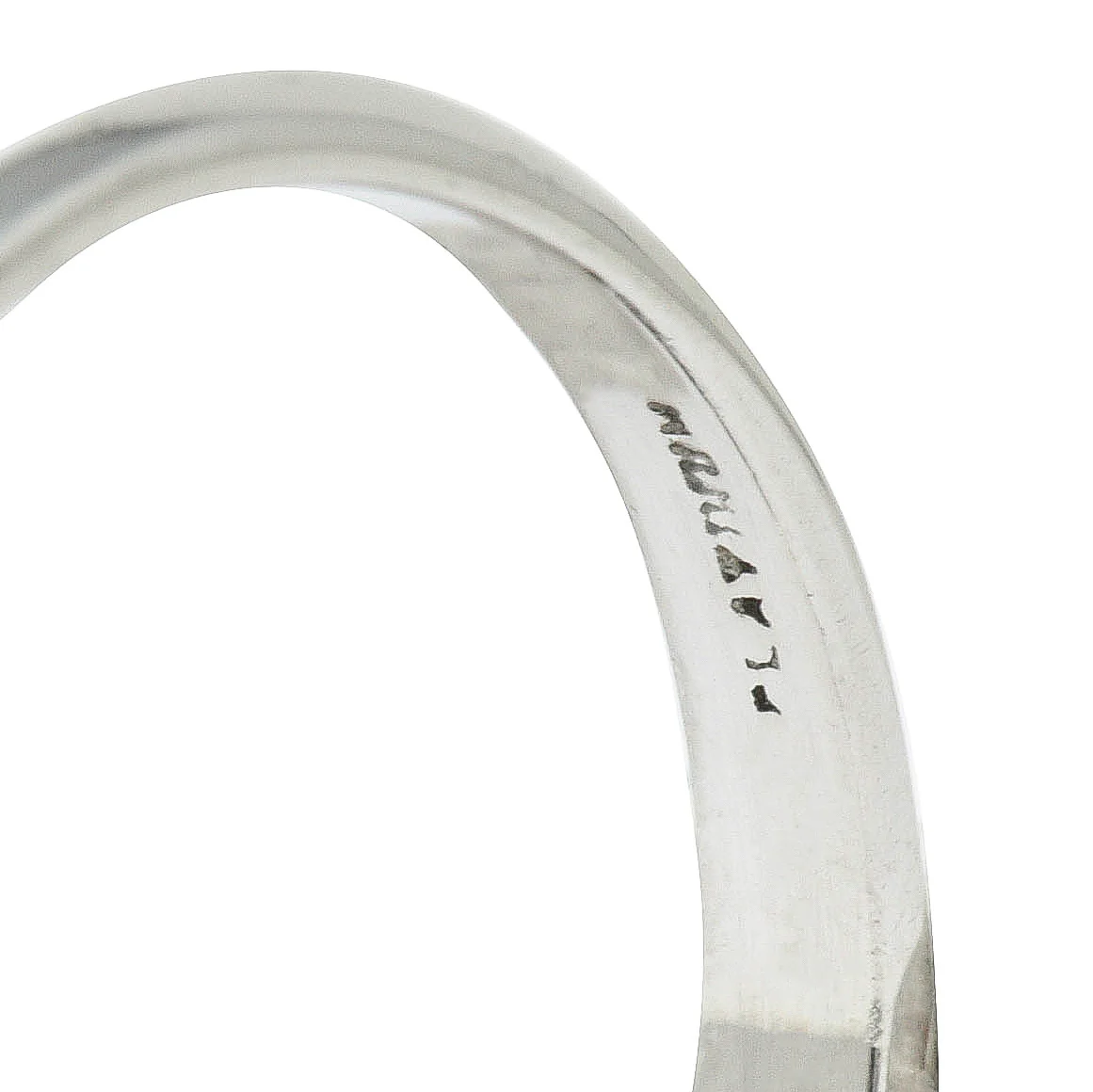 1950's Mid-Century 0.25 CTW Diamond Platinum Anniversary Band Ring - Image 9