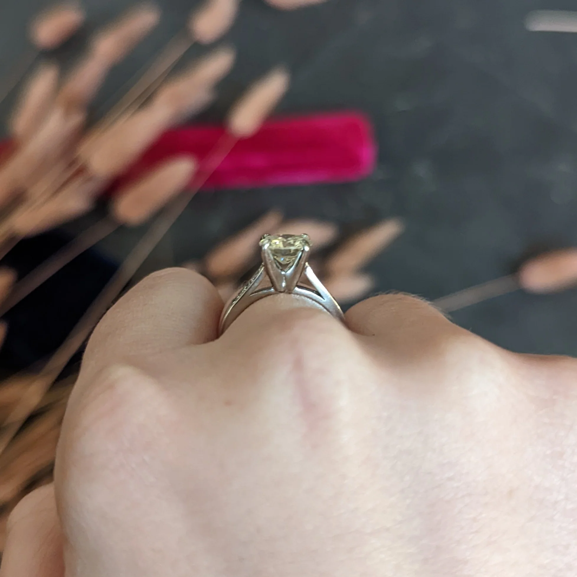 1950's Mid-Century 1.71 CTW Diamond Platinum Engagement Ring - Image 15