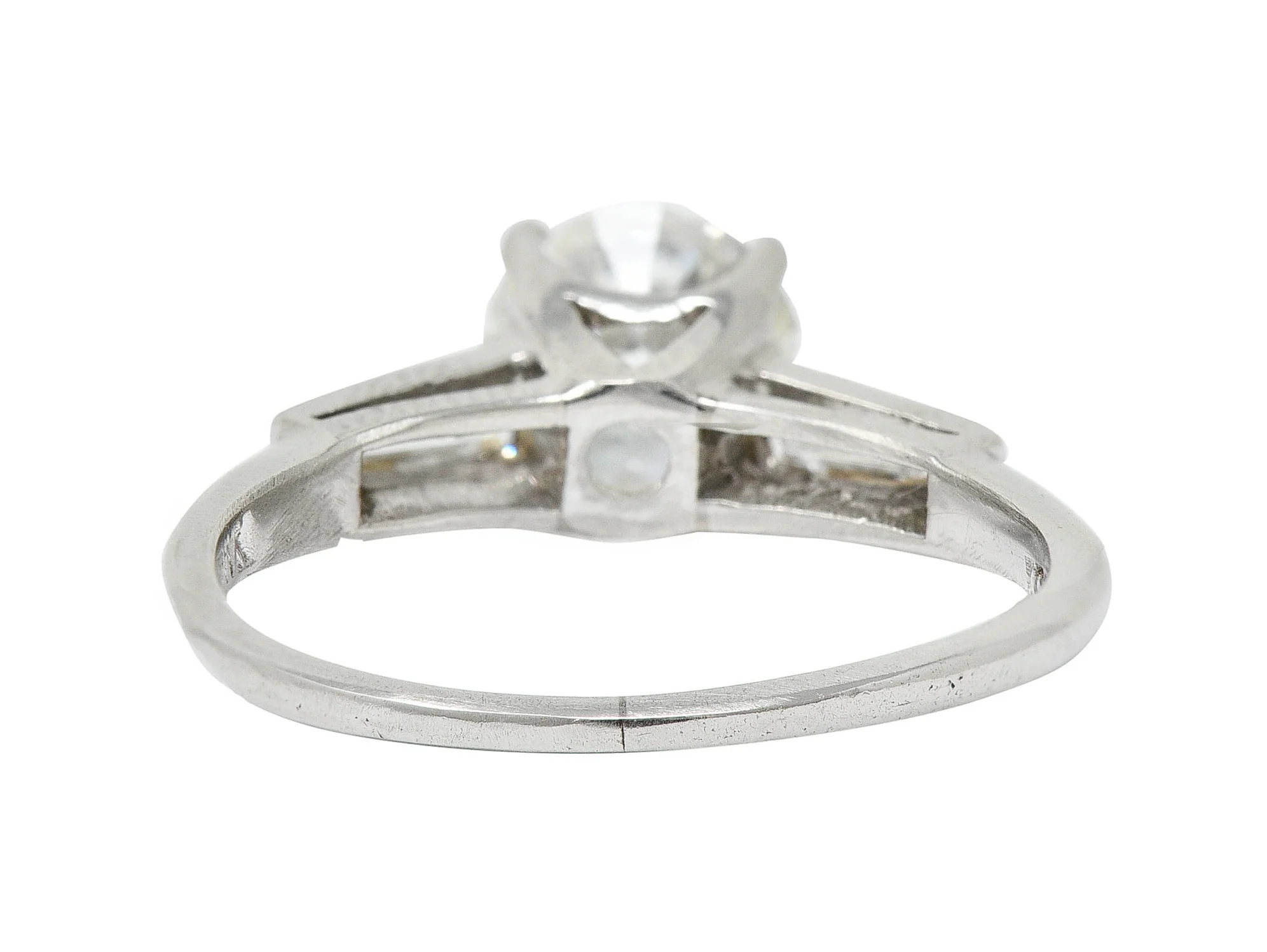 1950's Mid-Century 1.81 CTW Diamond Platinum Vintage Engagement Ring GIA - Image 4