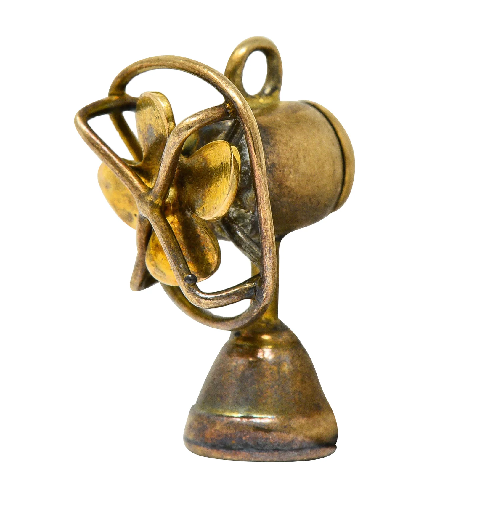 1950's Mid-Century 10 Karat Gold Fan Charm - Image 6