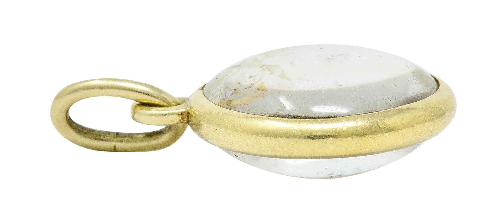 1950's Mid-Century 14 Karat Gold Pressed Flower Charm - Image 7