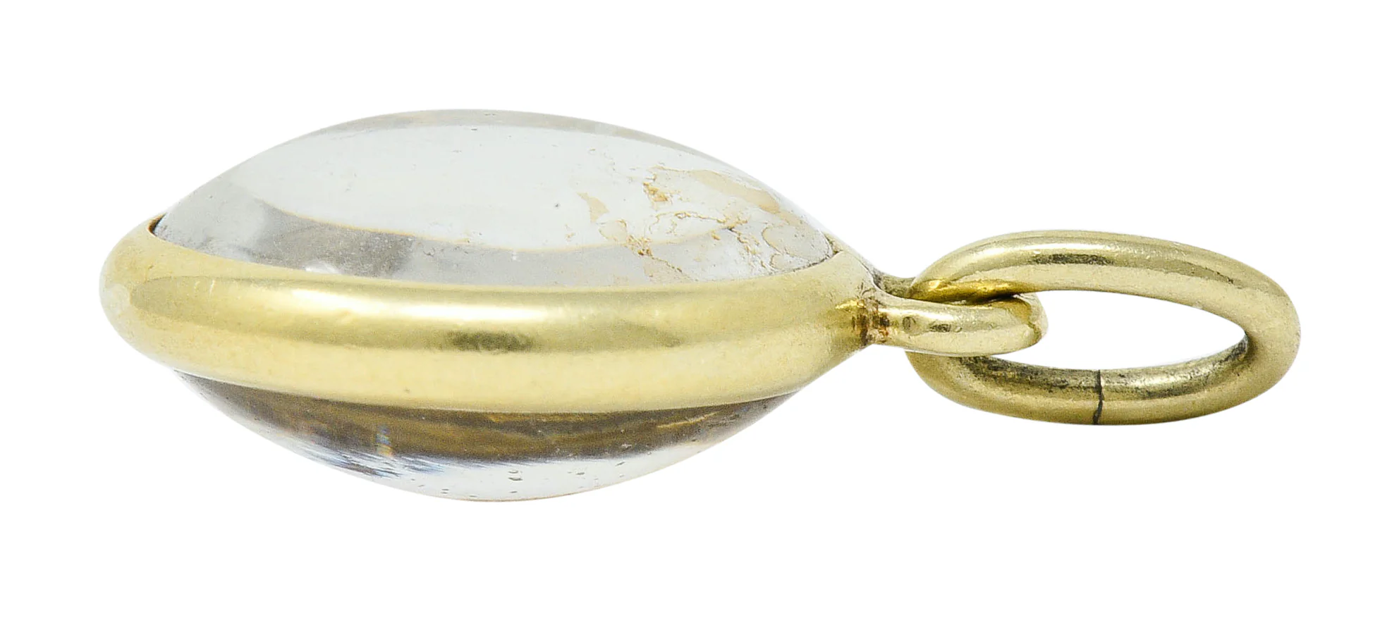 1950's Mid-Century 14 Karat Gold Pressed Flower Charm - Image 8