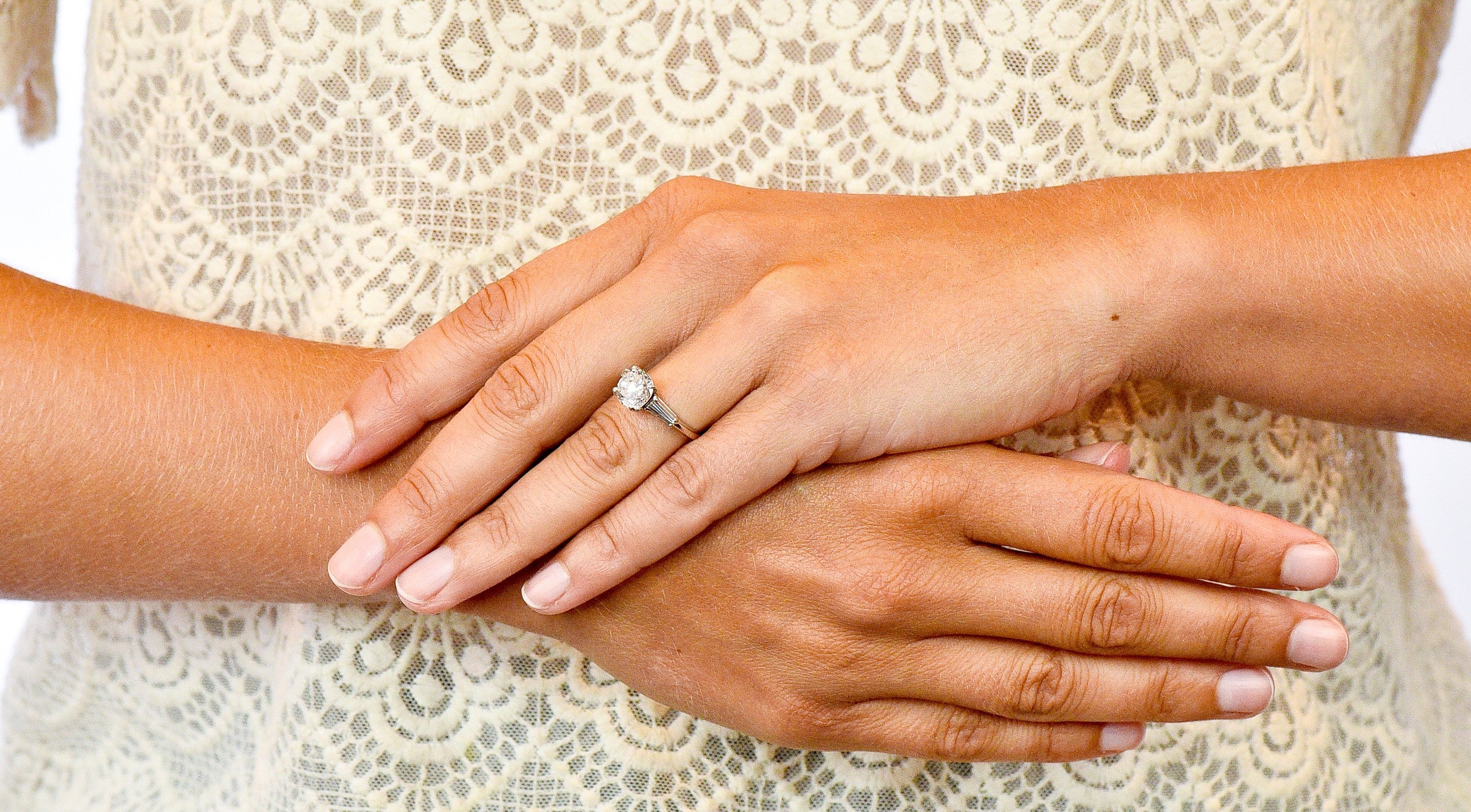 1950's Mid-Century 2.22 CTW Diamond Platinum Engagement Ring GIA - Image 10