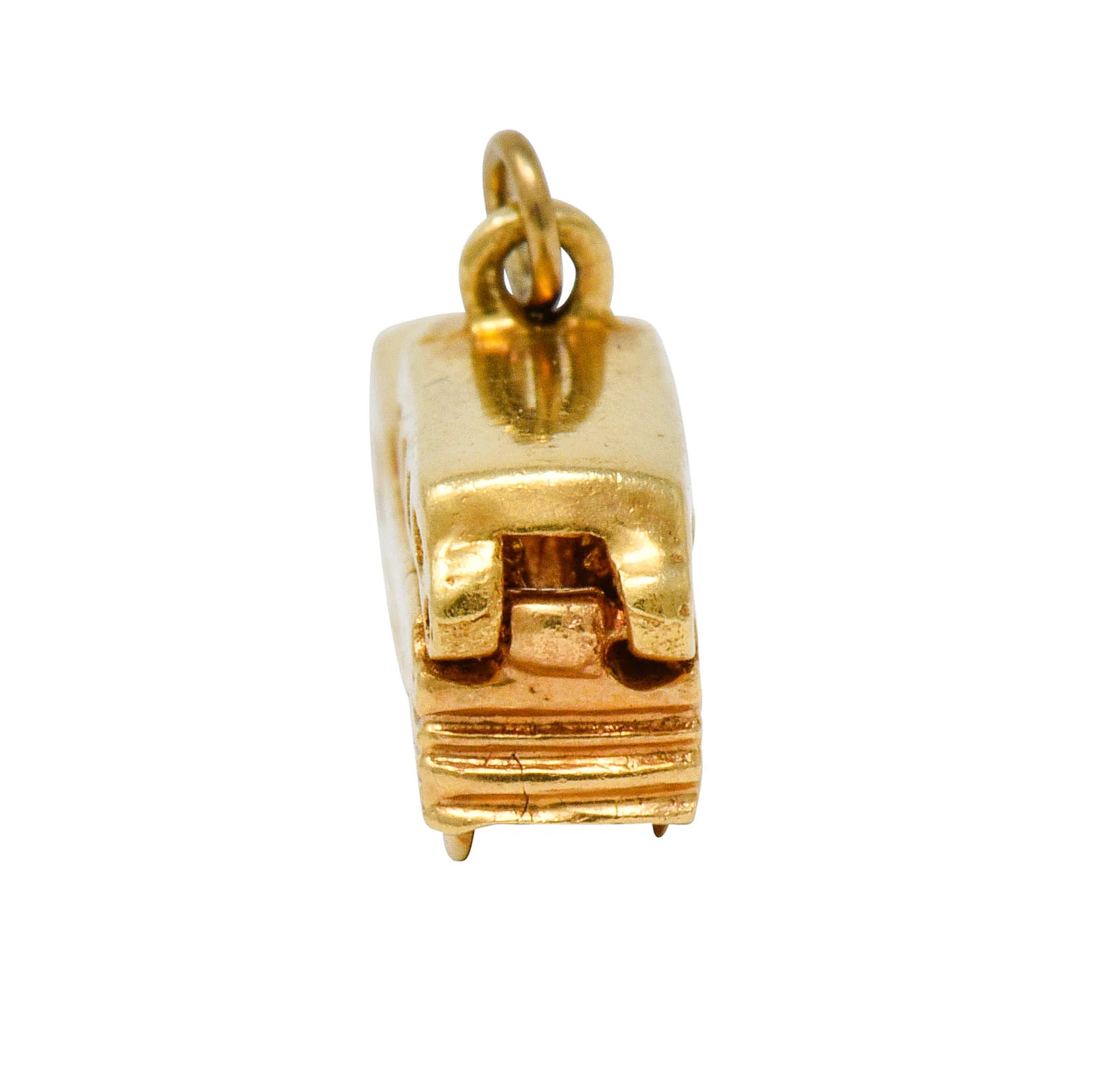 1950's Mid-Century Articulated 14 Karat Gold Scenicruiser Greyhound Bus Charm - Image 5