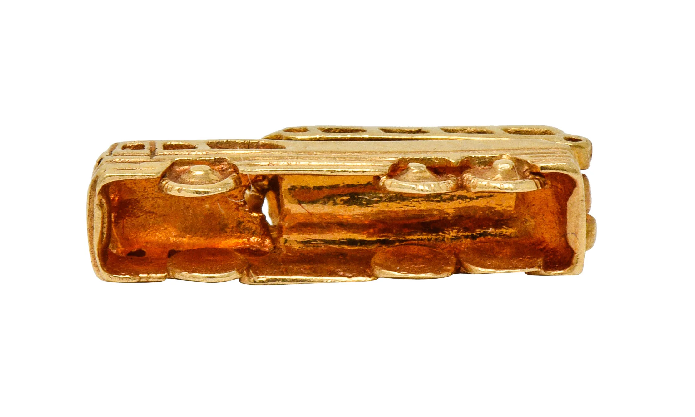 1950's Mid-Century Articulated 14 Karat Gold Scenicruiser Greyhound Bus Charm - Image 6