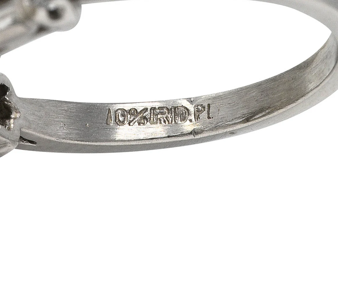 1950's Mid-Century Diamond Platinum Anniversary Band Ring - Image 8