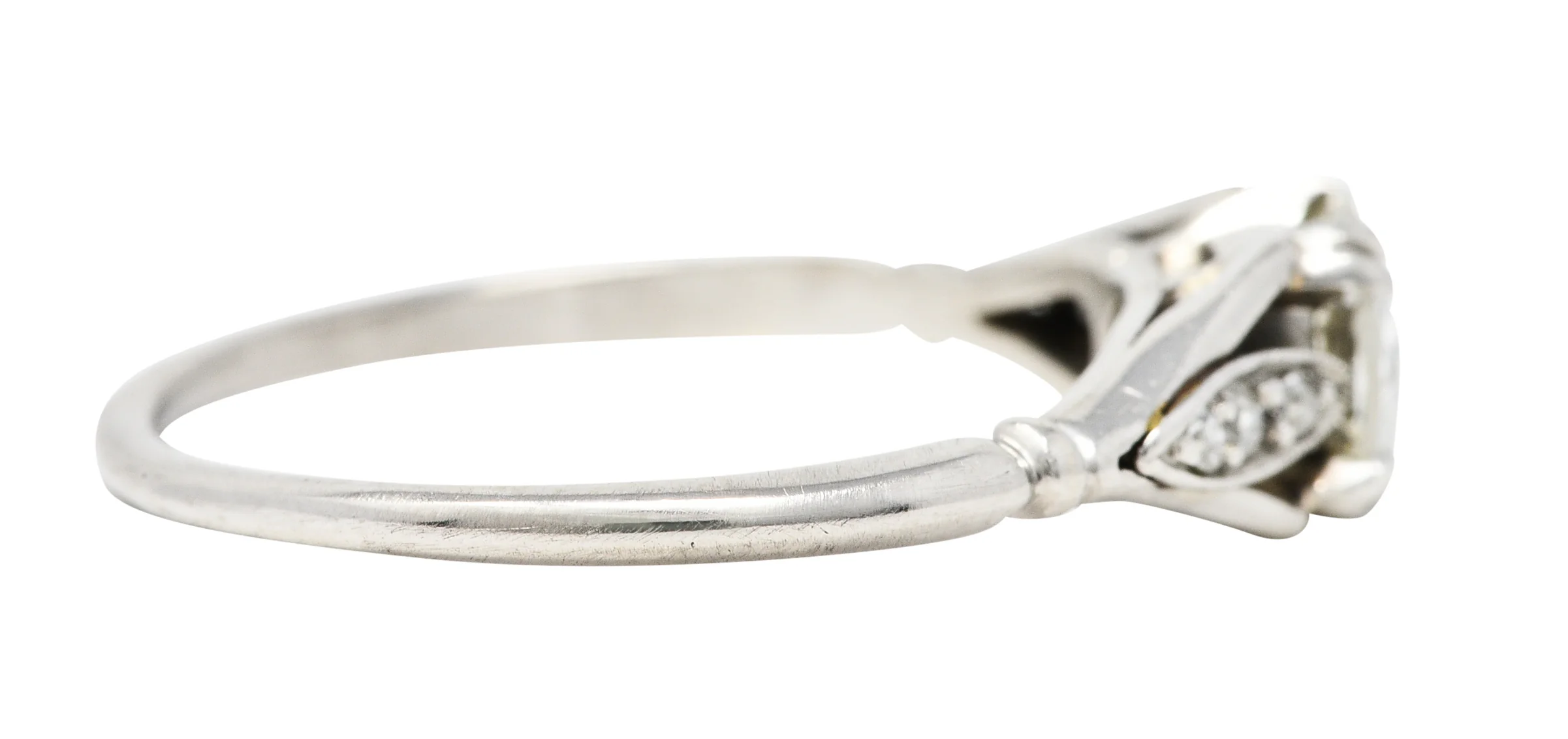 1950's Petri 0.75 CTW Diamond 18 Karat White Gold Engagement Ring - Image 3