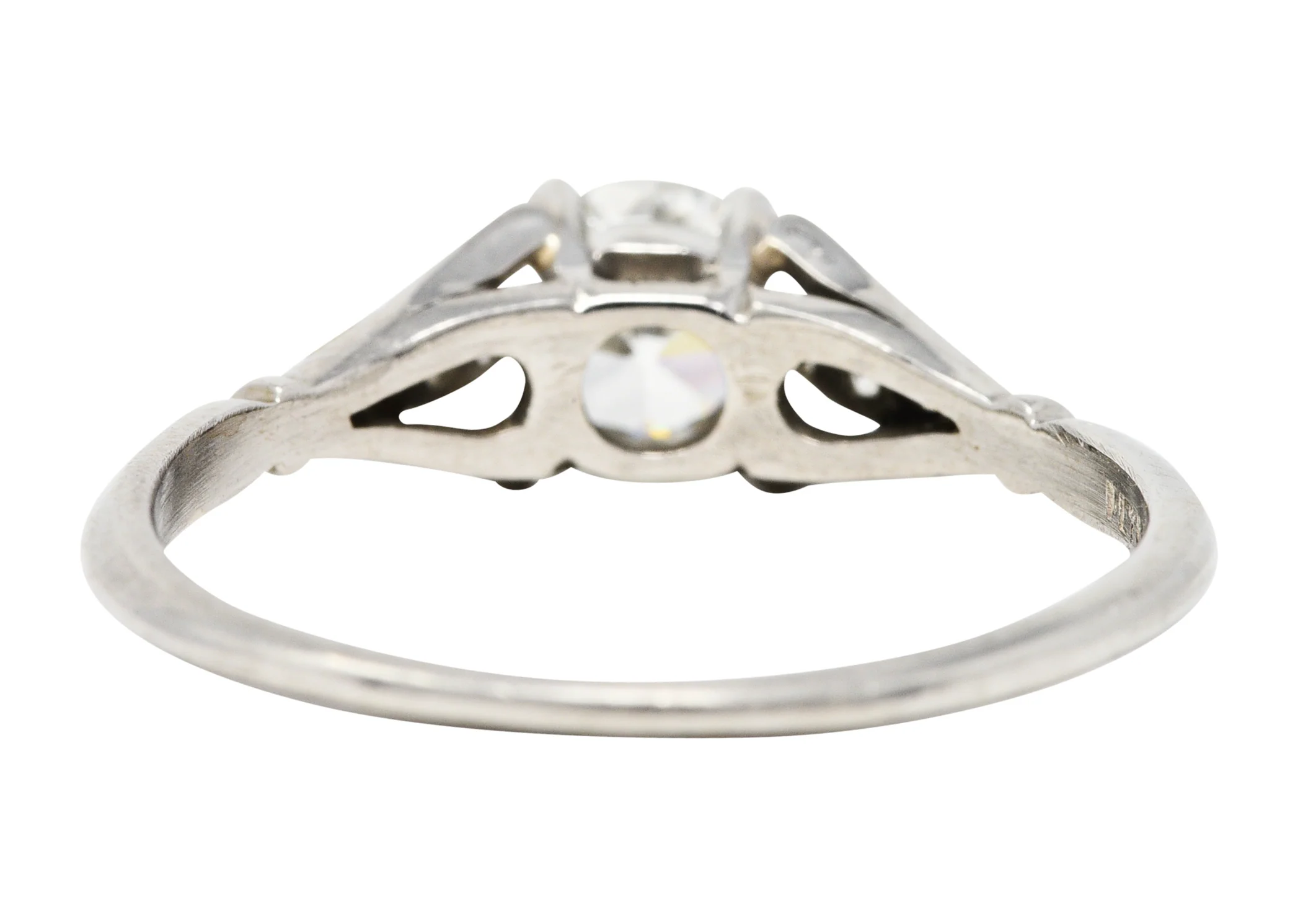 1950's Petri 0.75 CTW Diamond 18 Karat White Gold Engagement Ring - Image 4