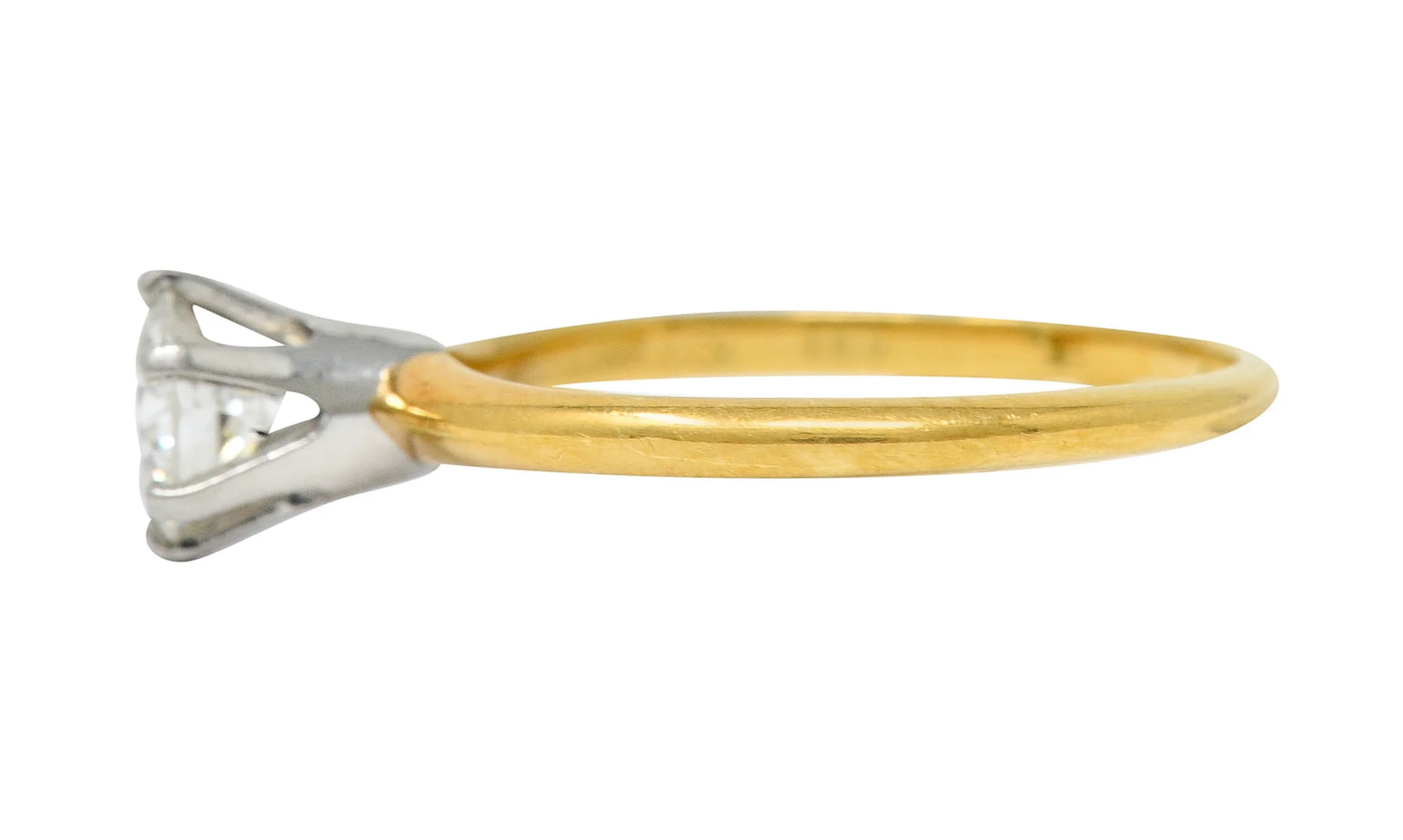 1950's Tiffany & Co. 0.35 CTW Diamond 14 Karat Gold Solitaire Engagement Ring - Image 5