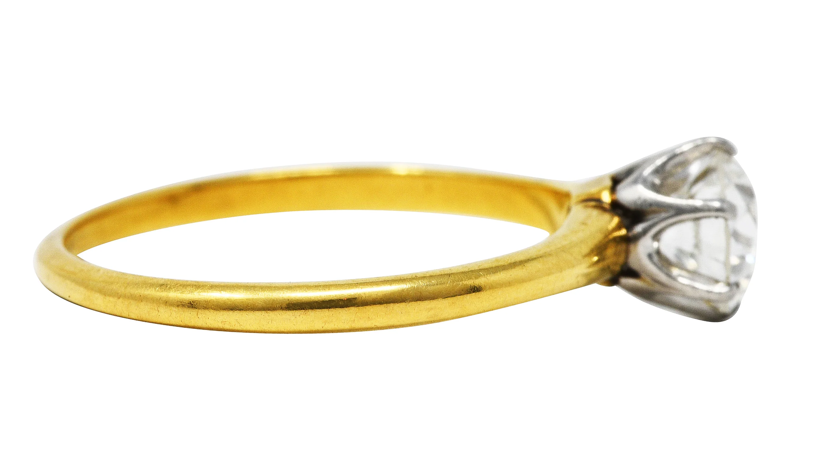 1950's Tiffany & Co. 0.77 CTW Diamond 18 Karat Gold Solitaire Engagement Ring - Image 3