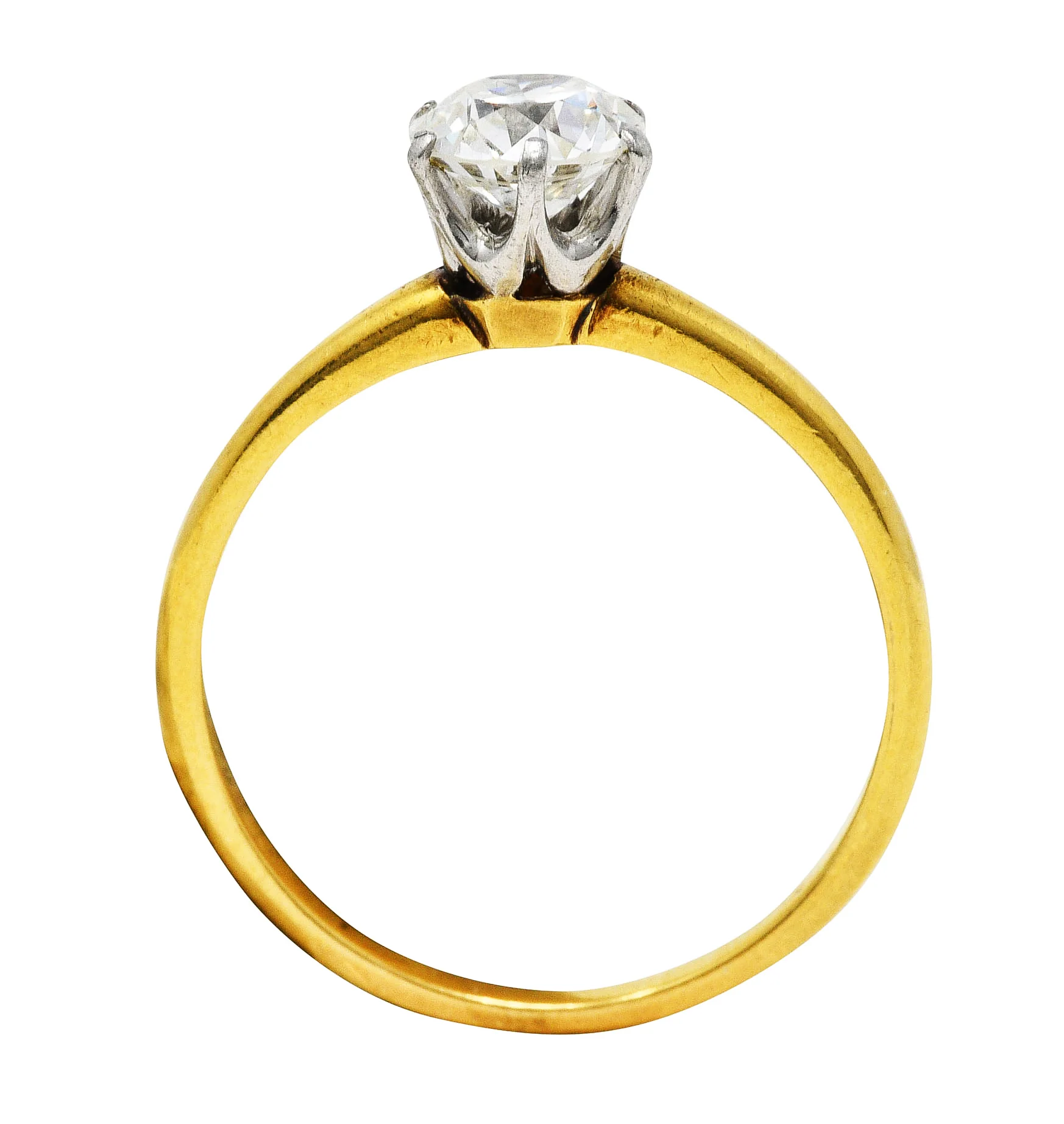 1950's Tiffany & Co. 0.77 CTW Diamond 18 Karat Gold Solitaire Engagement Ring - Image 8