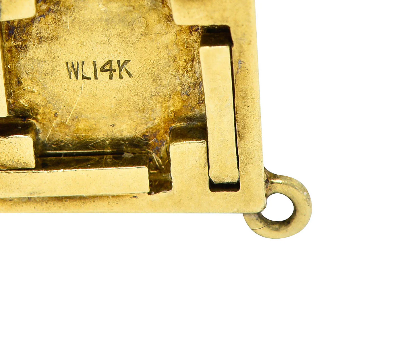 1950's Walter Lampl Enamel 14 Karat Gold Folding Card Table Charm - Image 6