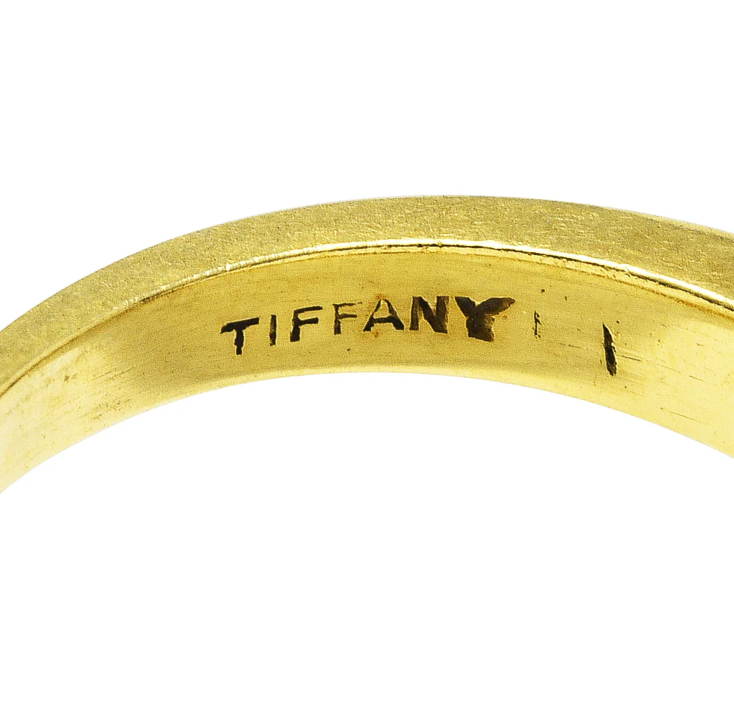 1960's 0.50 CTW Tiffany Ruby Diamond Three Stone Stacking Band Ring Set - Image 7