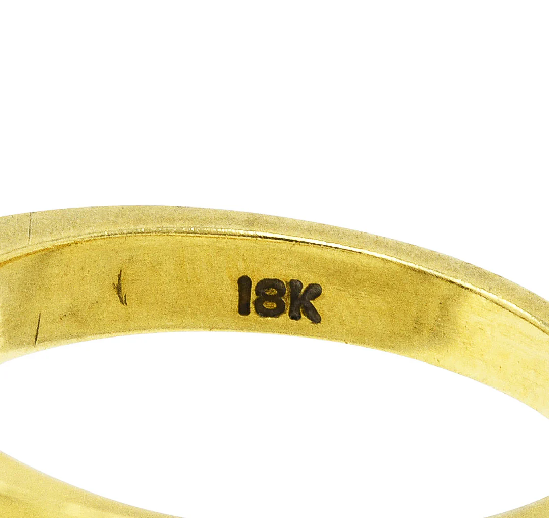 1960's 0.50 CTW Tiffany Ruby Diamond Three Stone Stacking Band Ring Set - Image 8