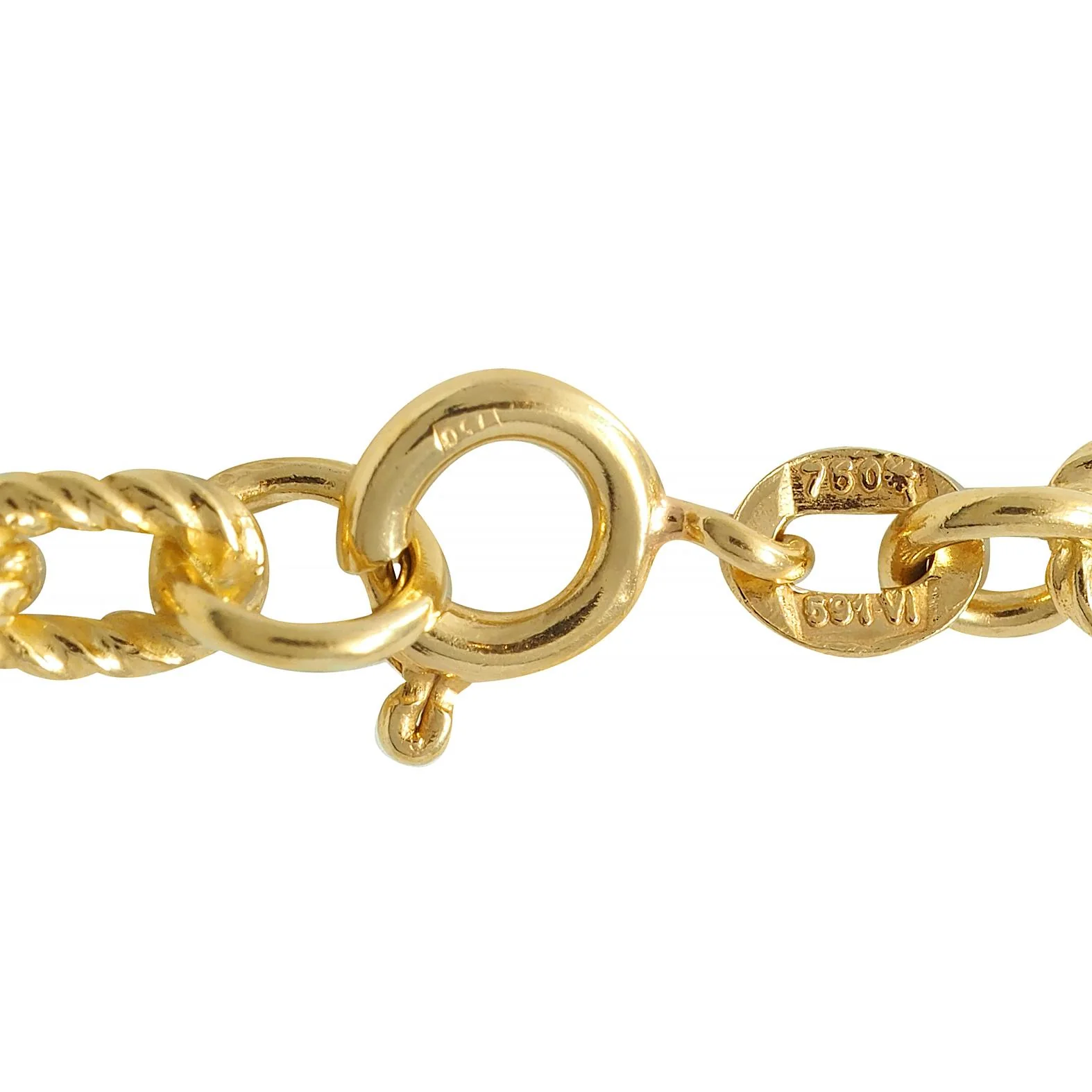 1960's 18 Karat Yellow Gold Twisted Rope Cable Link Chain Vintage Necklace - Image 7